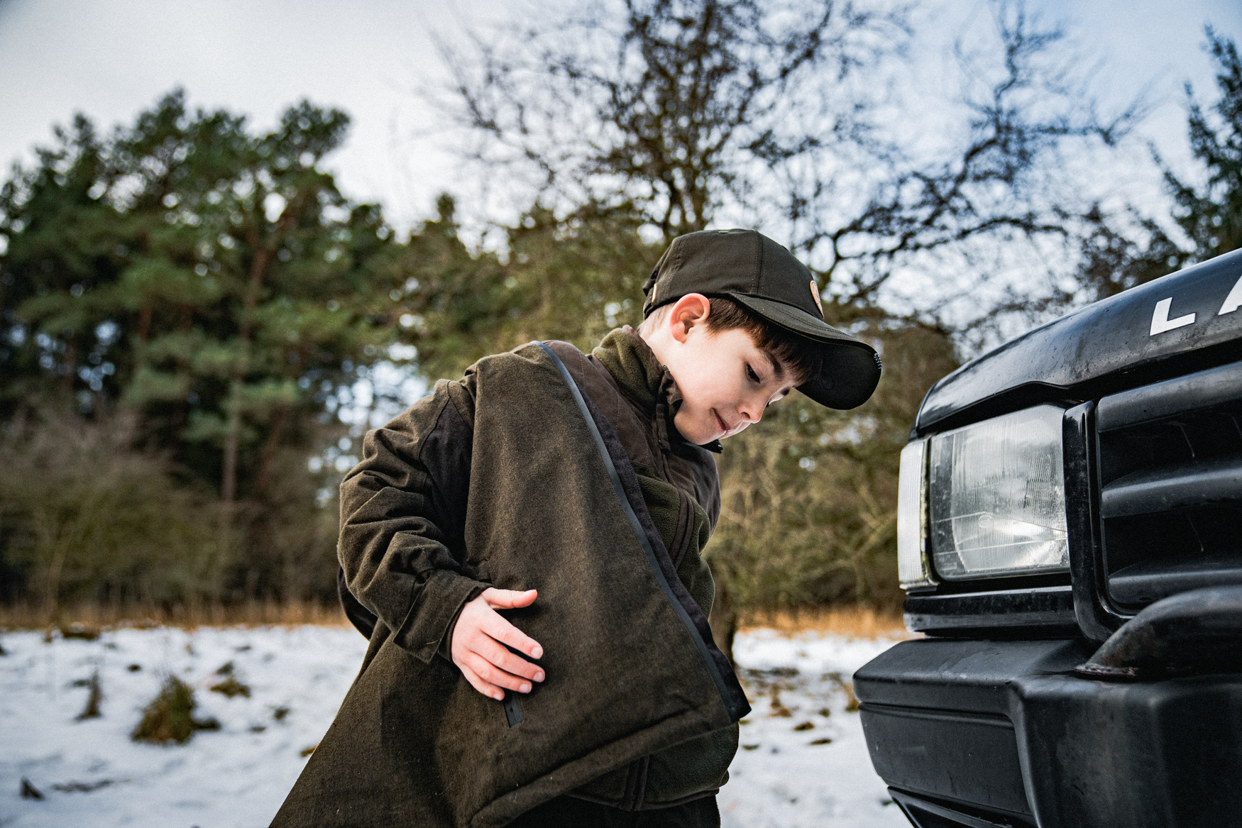 Skarn LED Junior Cap - Pine green