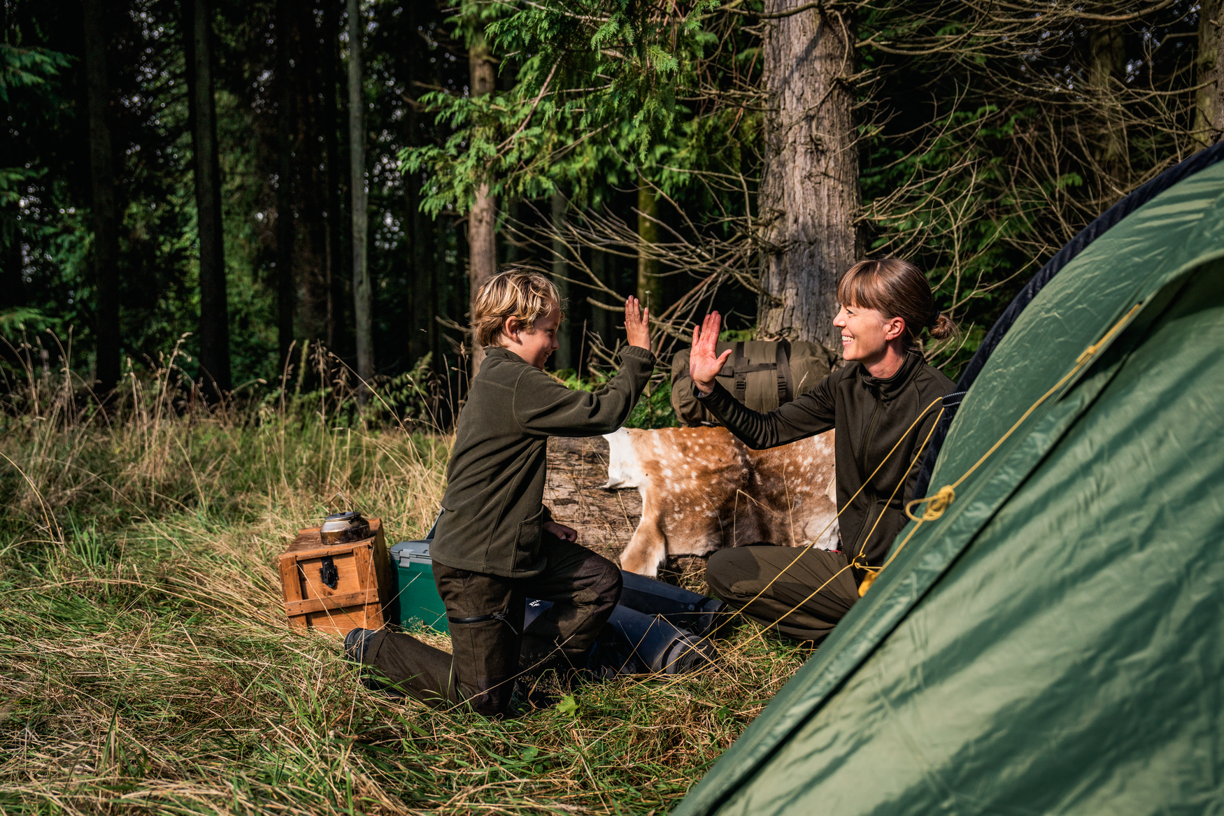 Benjamin Junior Fleecejacke - Pine green