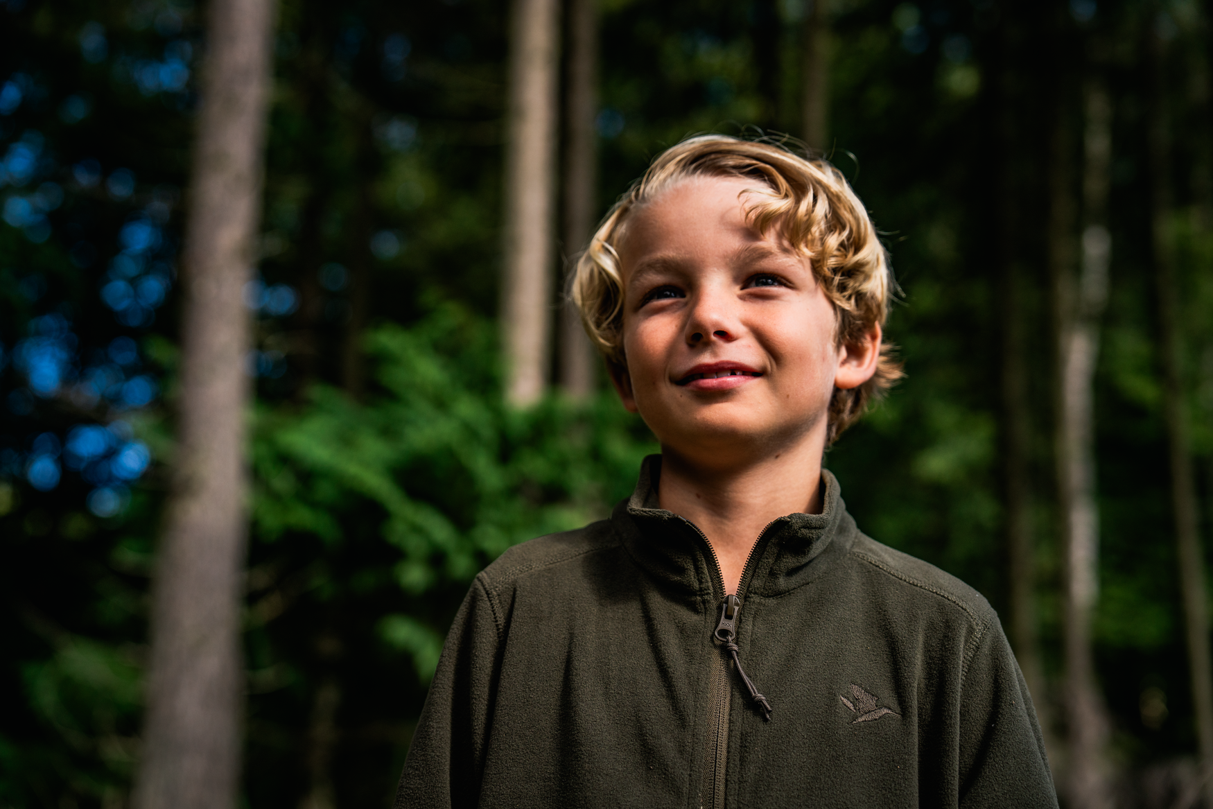 Benjamin Junior Fleecejacke - Pine green