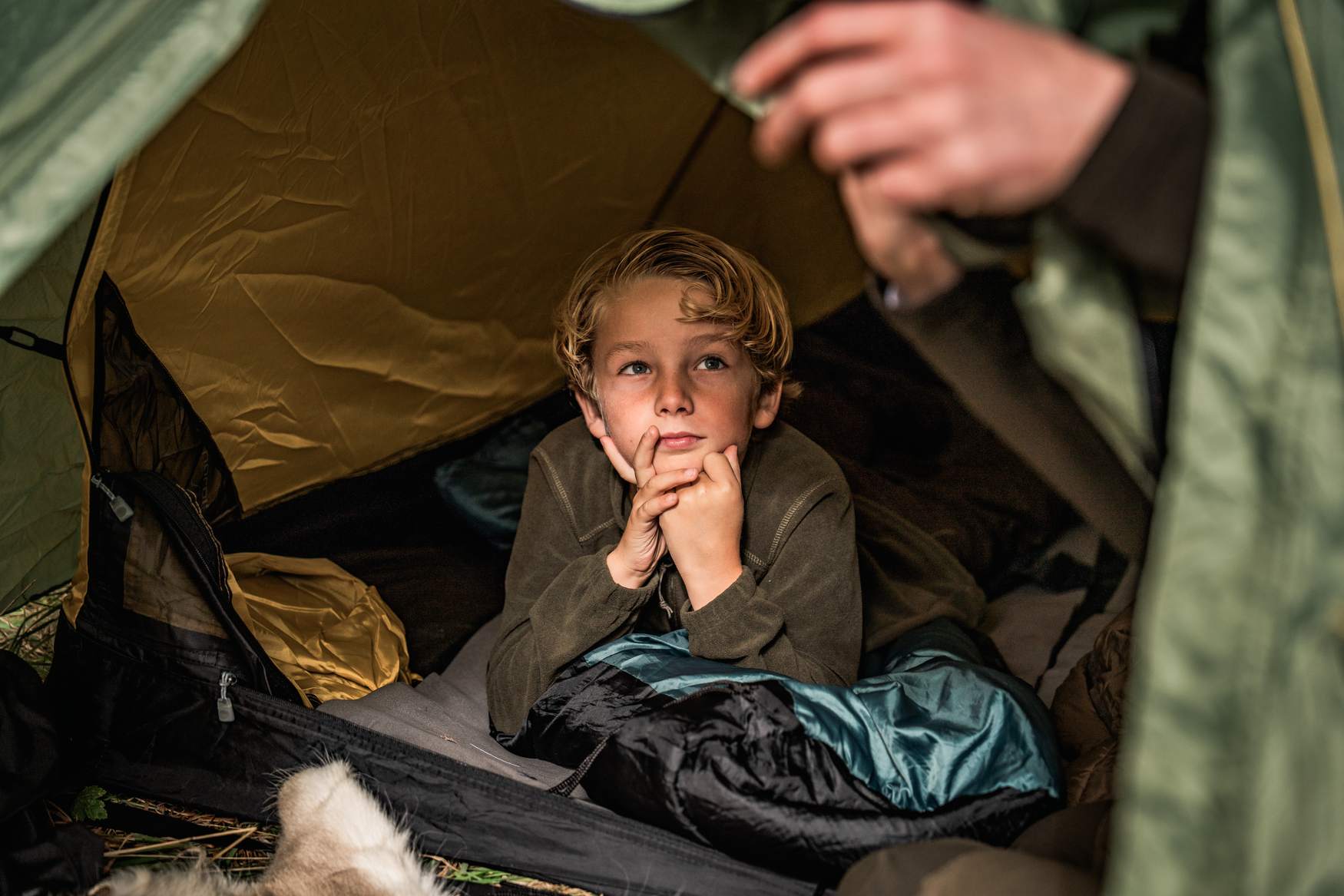 Benjamin Junior Fleecejacke - Pine green