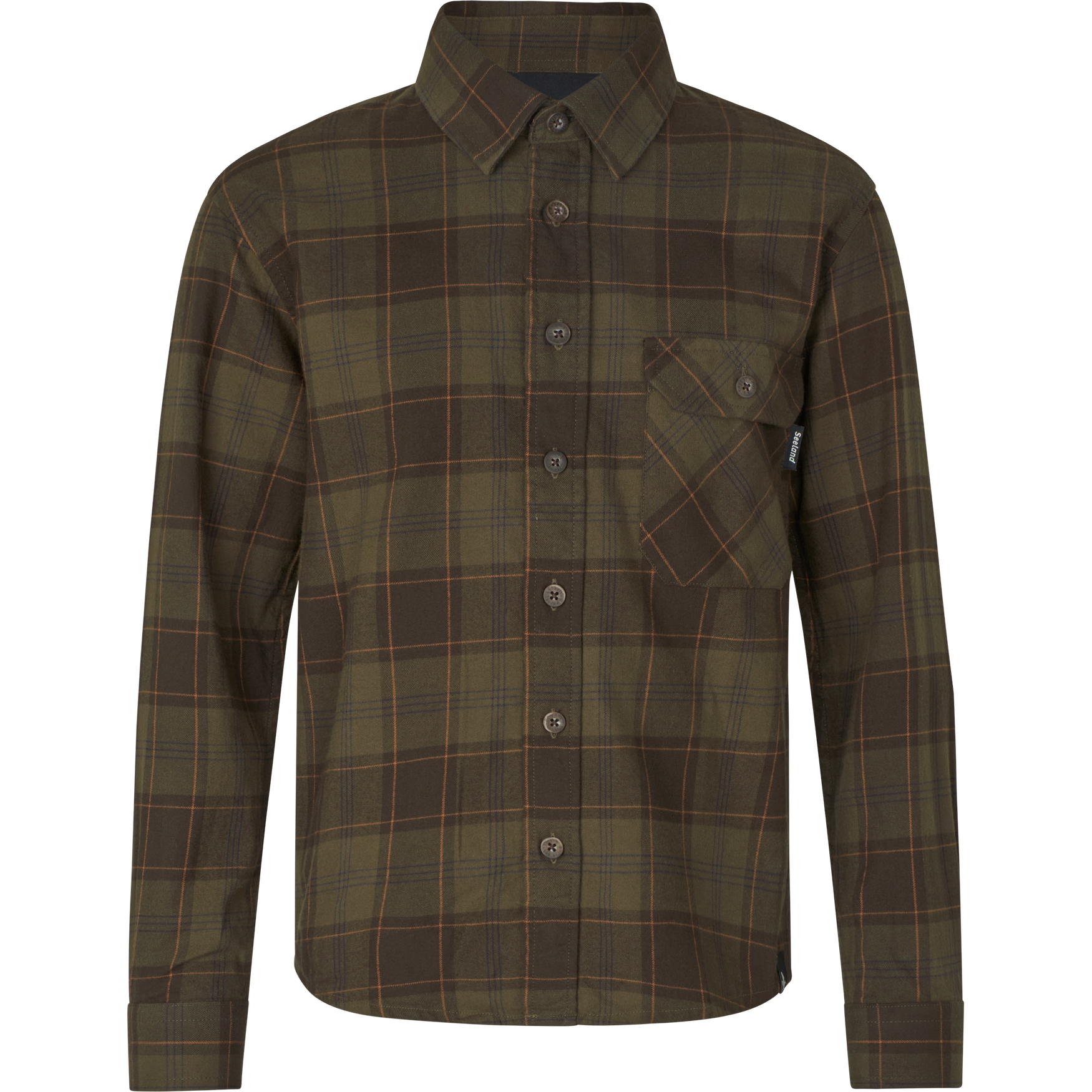 Glen Junior Flannel Skjorte - Pine Green/Dark Navy Check