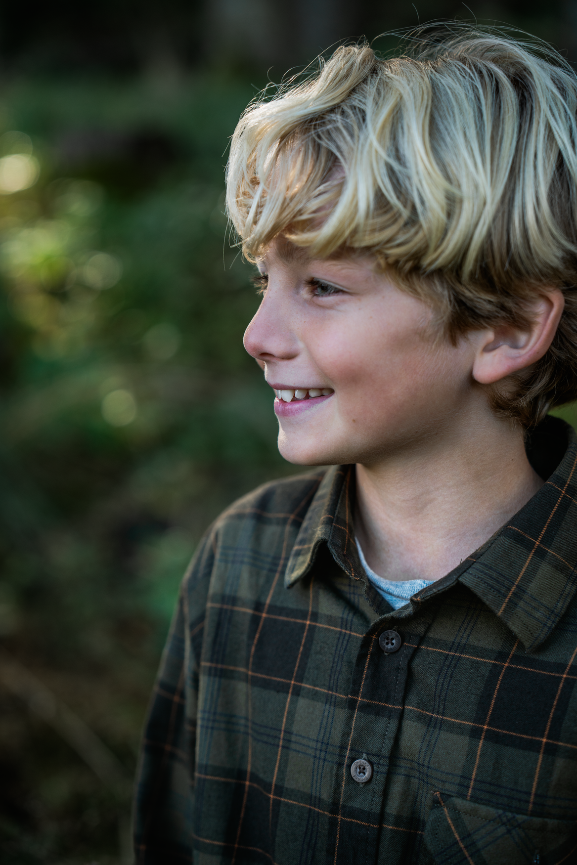 Chemise En Flanelle Glen Junior - Pine Green/Dark Navy Check