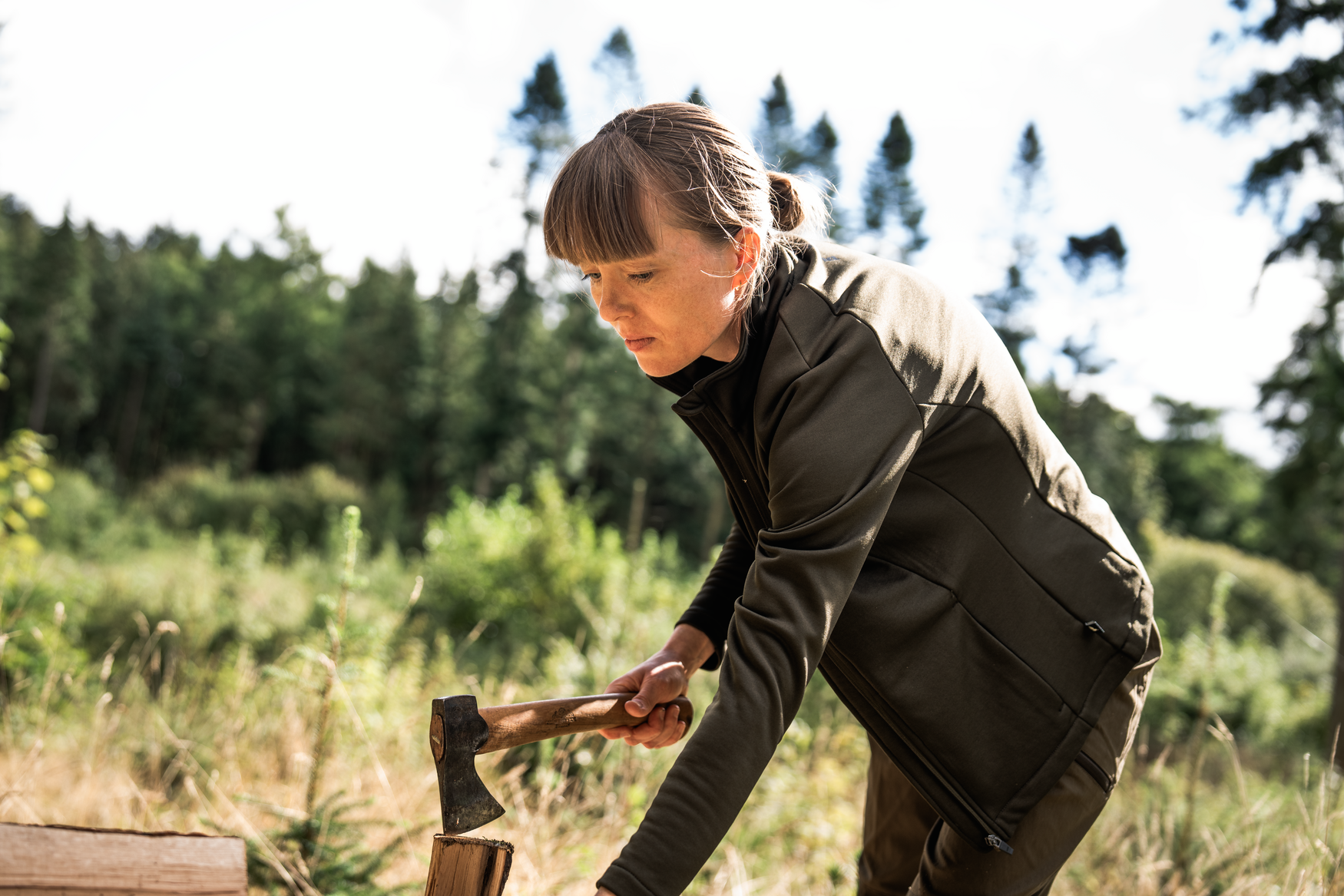 Tidal Tora Fleece-jakke - Pine green