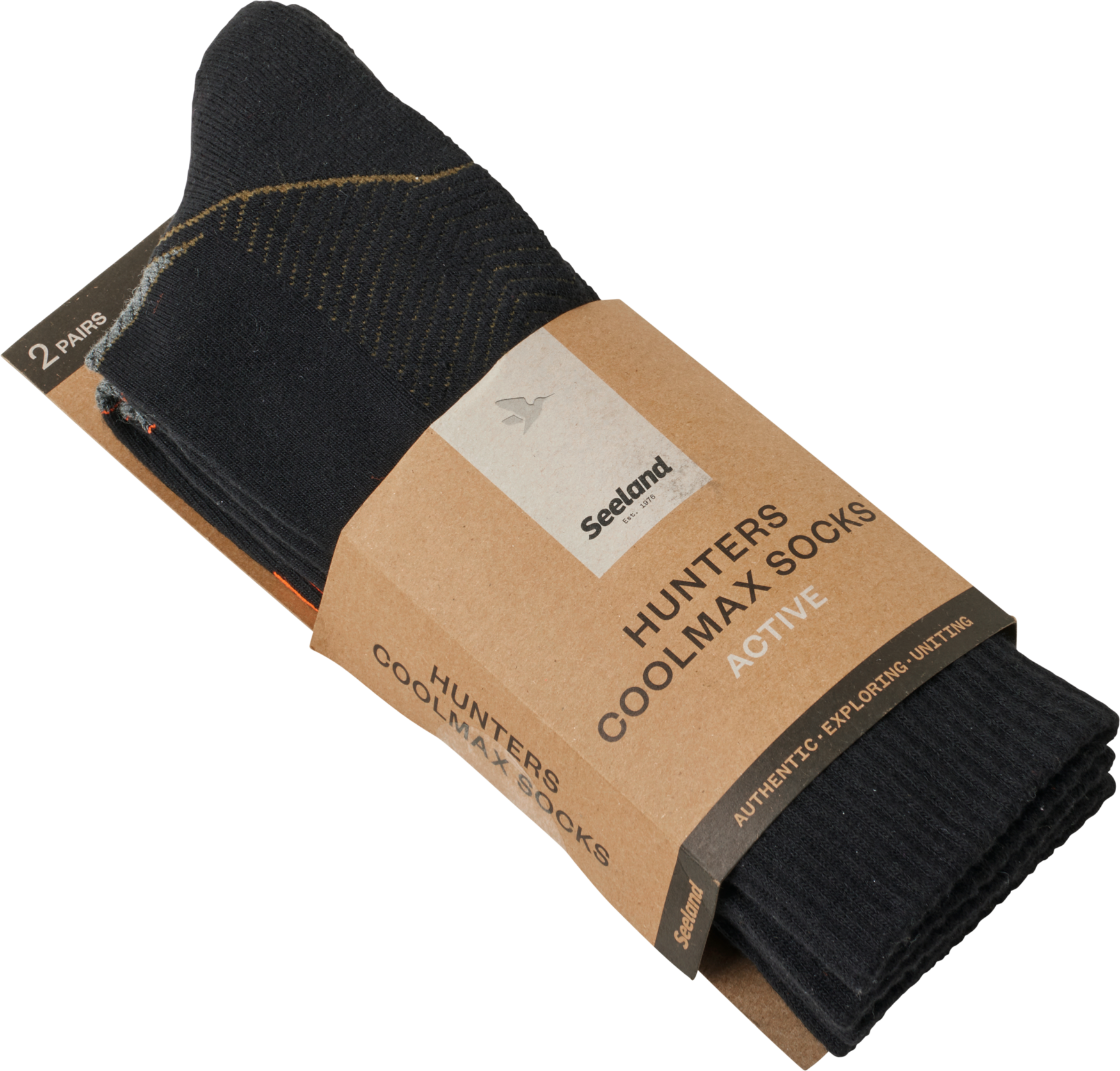 Field Coolmax-strømpe - 2Pack - Black/Dark Grey