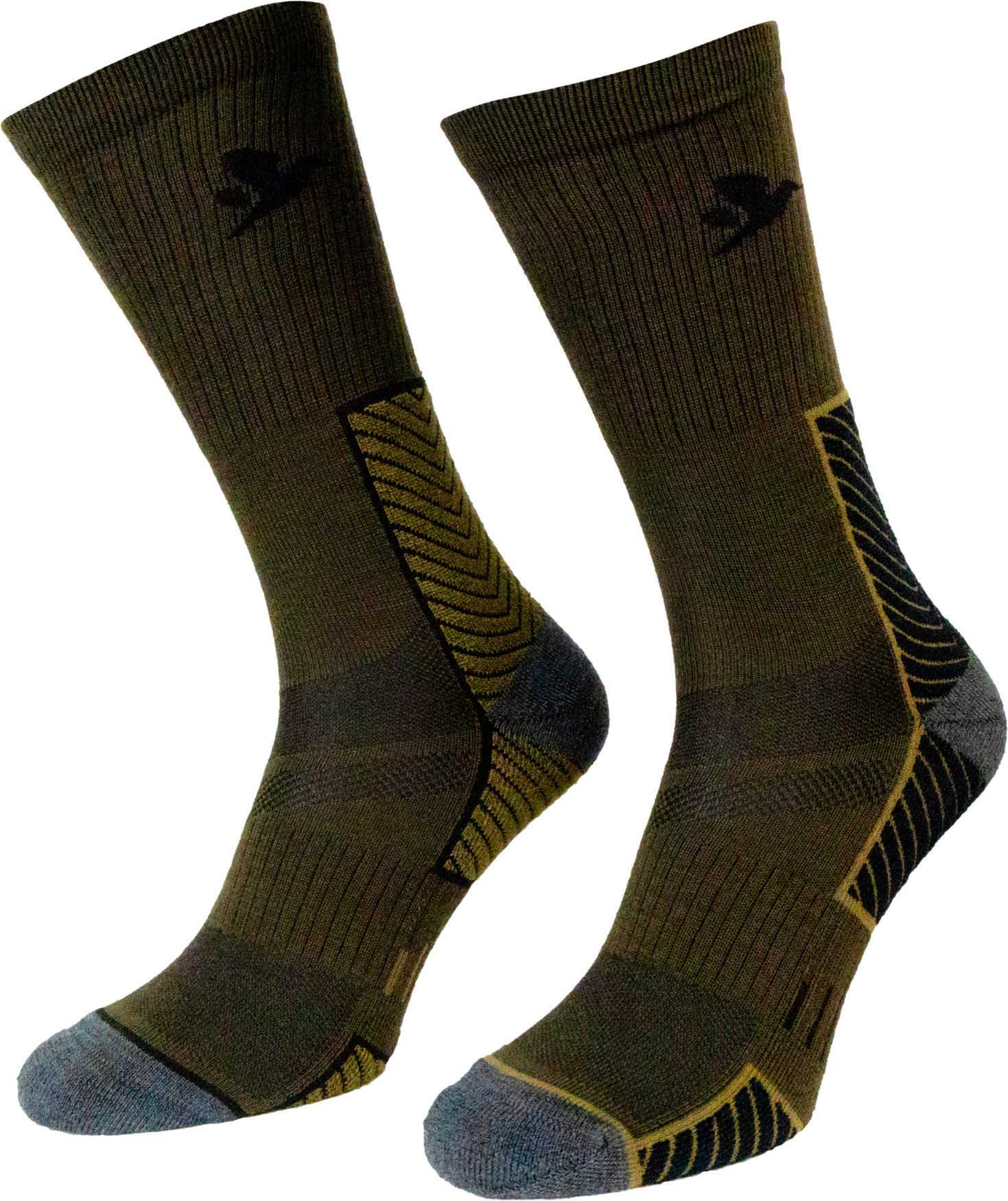 Field Merino-strømpe - 2Pack - Pine Green/Military Olive