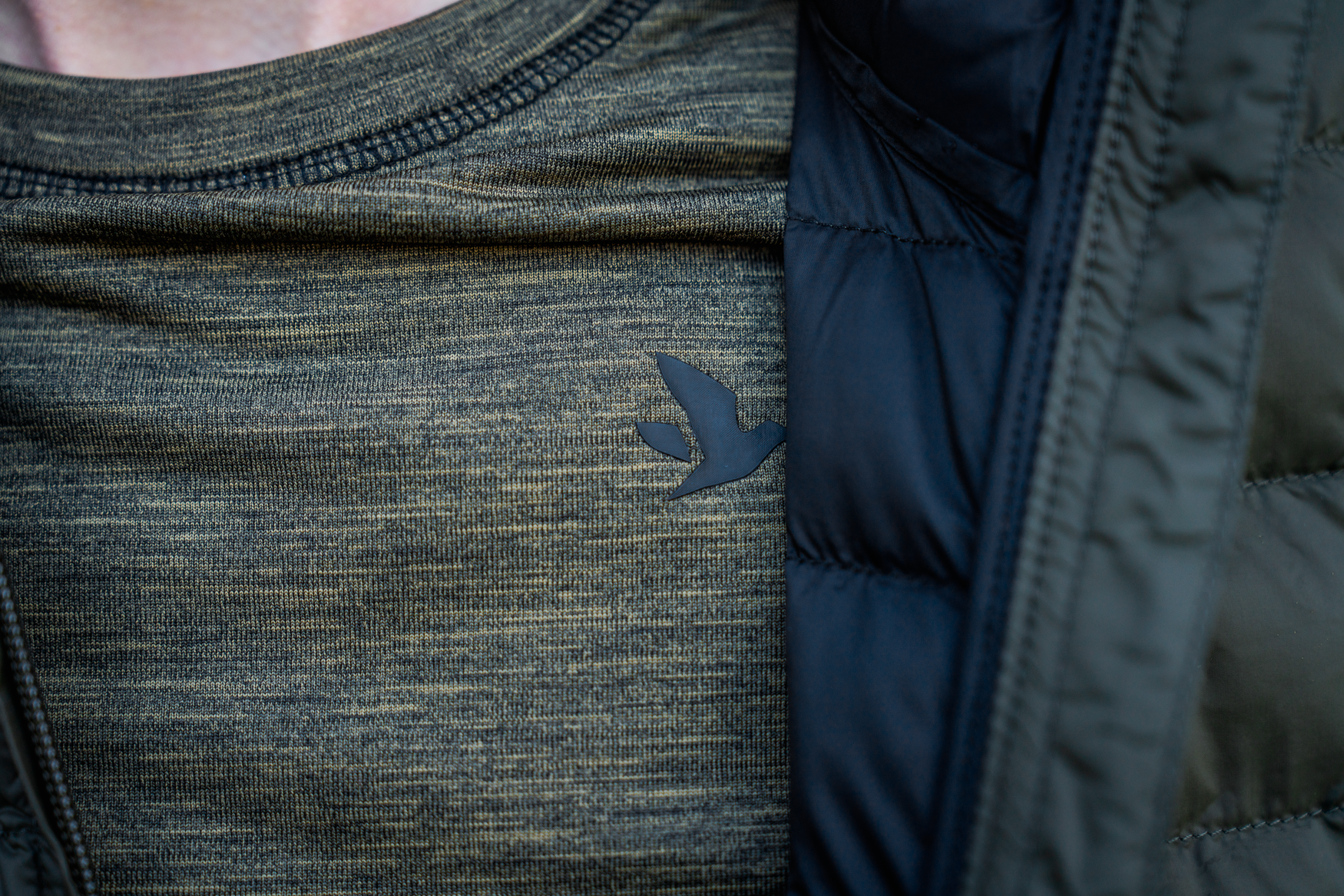 Peak Aia T-shirt - Military Olive Melange