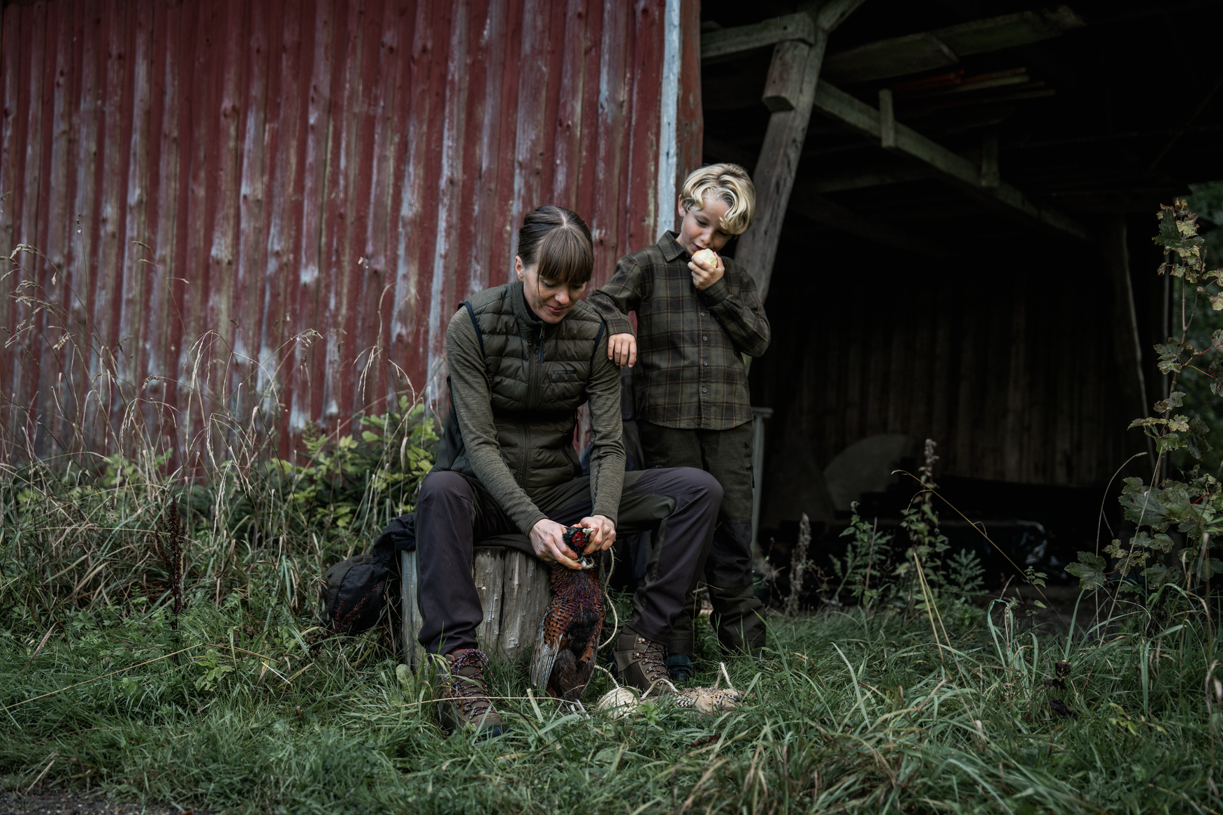 Peak Aia T-shirt - Military Olive Melange