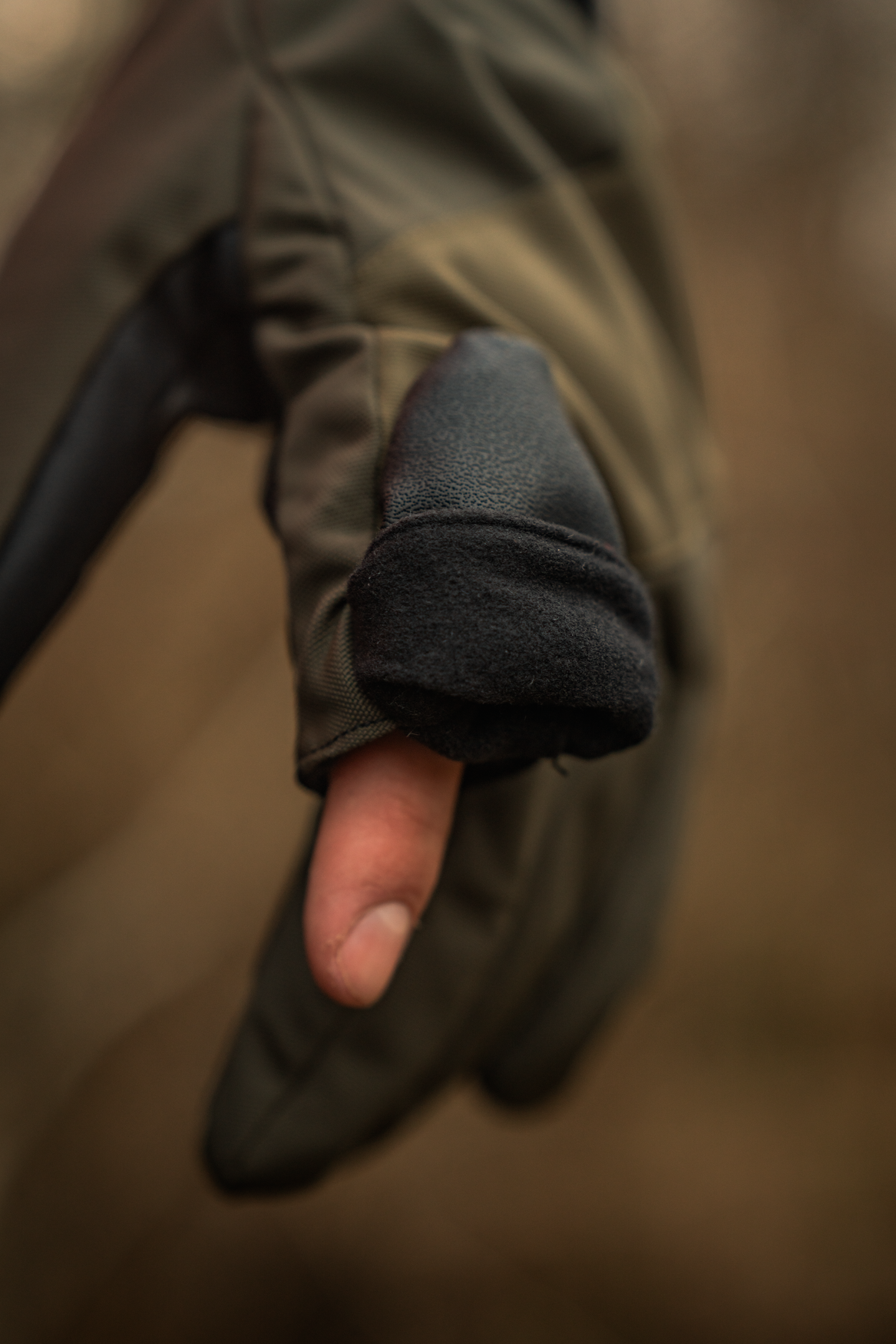 Gants Trigger Fold-Back - Pine green