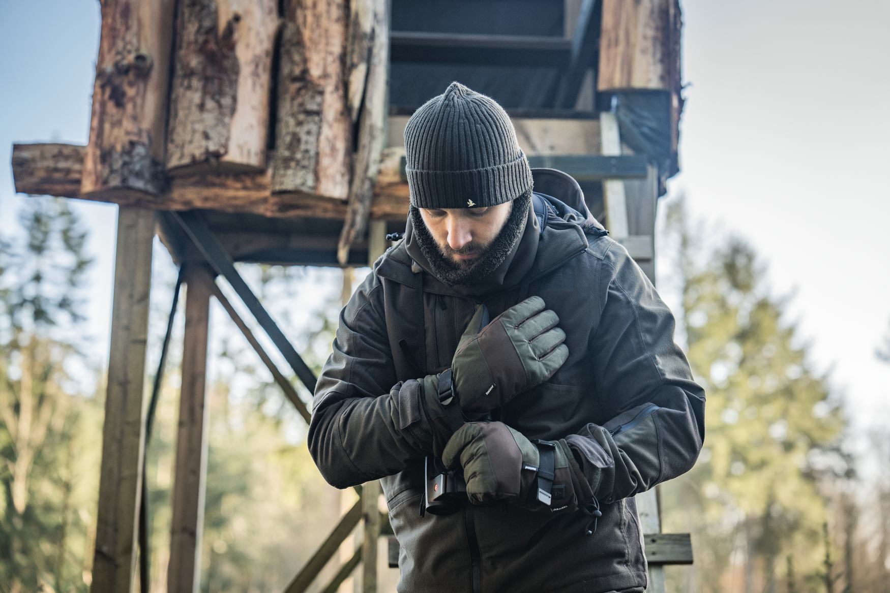 Celsius Heat Gloves - Pine green