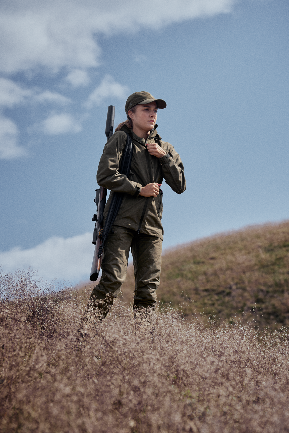 Avail jakke Women - Pine green melange