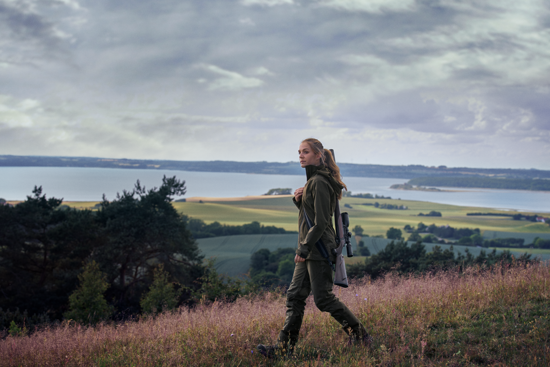 Avail jakke Women - Pine green melange