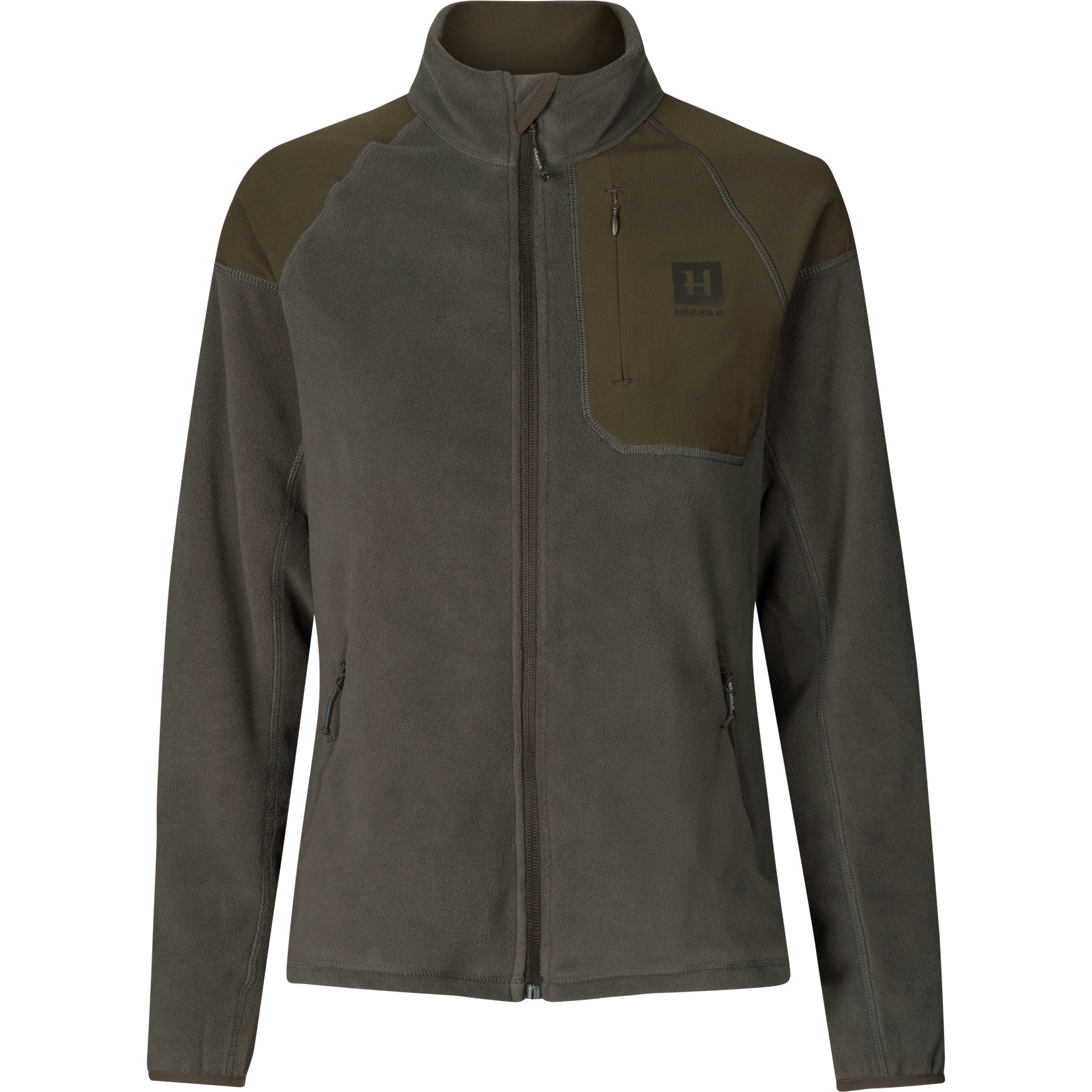 Vilja fleece til kvinder - Willow green/Shadow grey