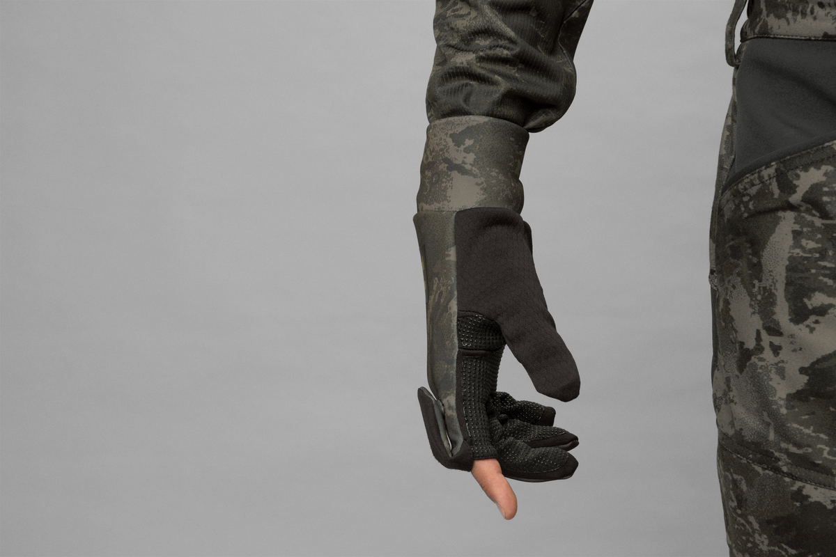 Härkila NOCTYX camo fleecehandske - AXIS MSP®Black