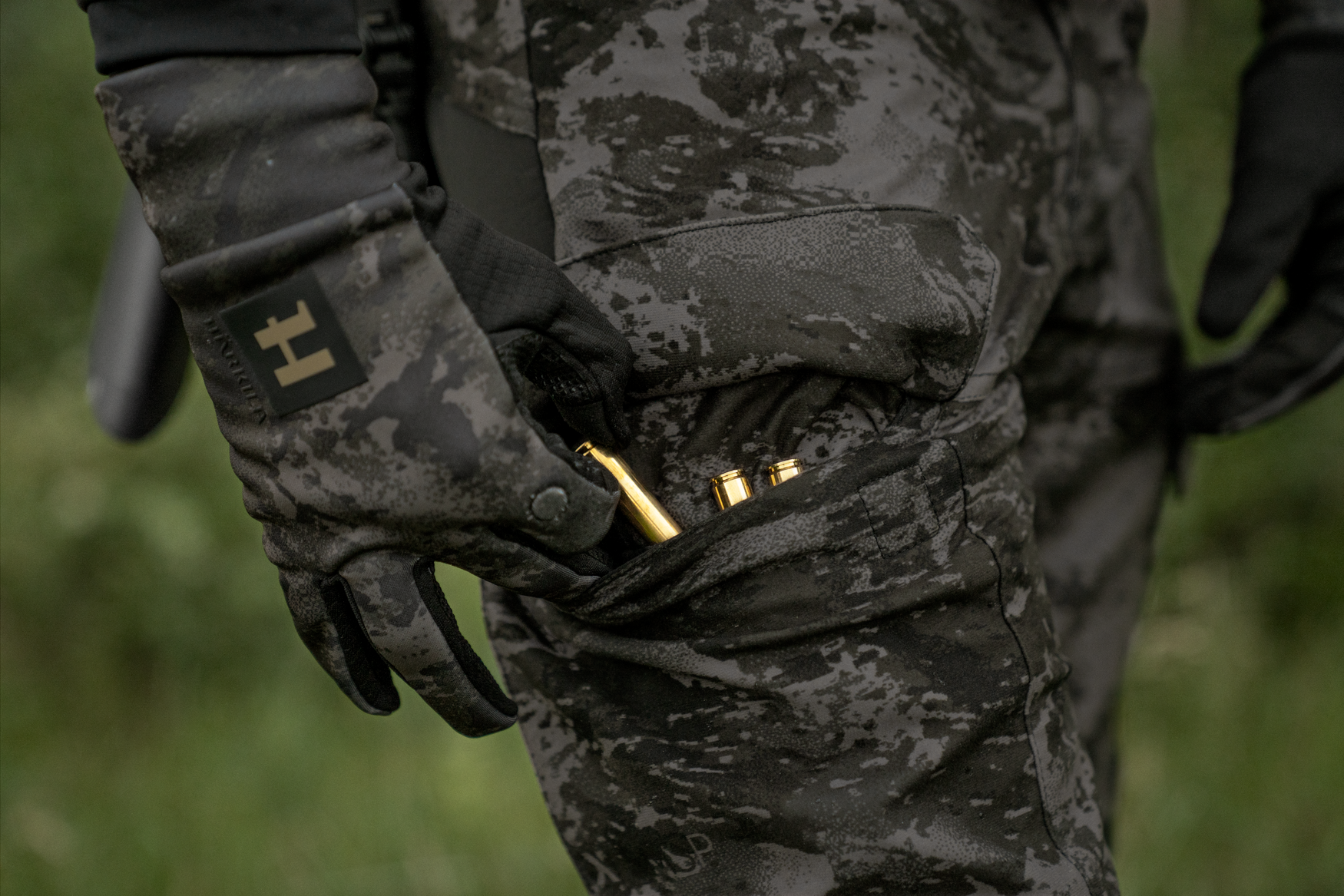 Härkila NOCTYX camo fleecehandske - AXIS MSP®Black