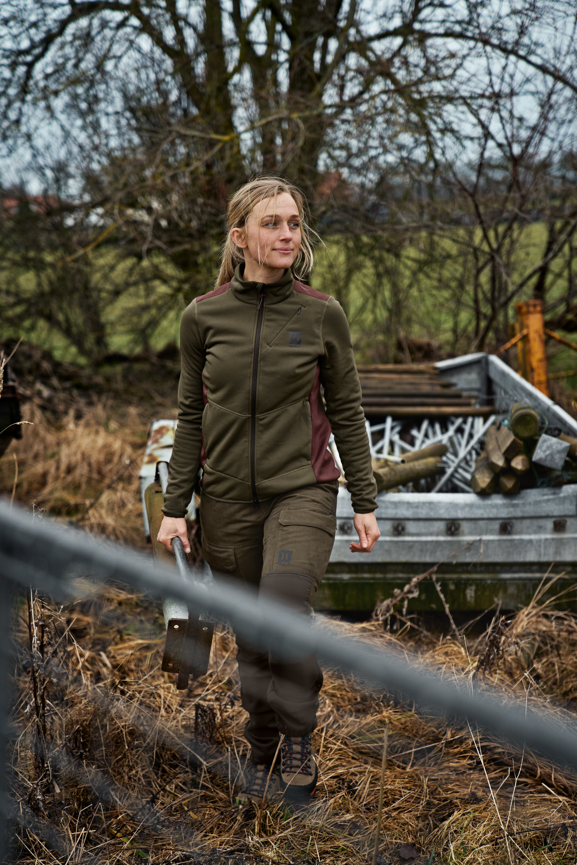 Härkila Scandinavian trousers Women - Willow green/Deep brown