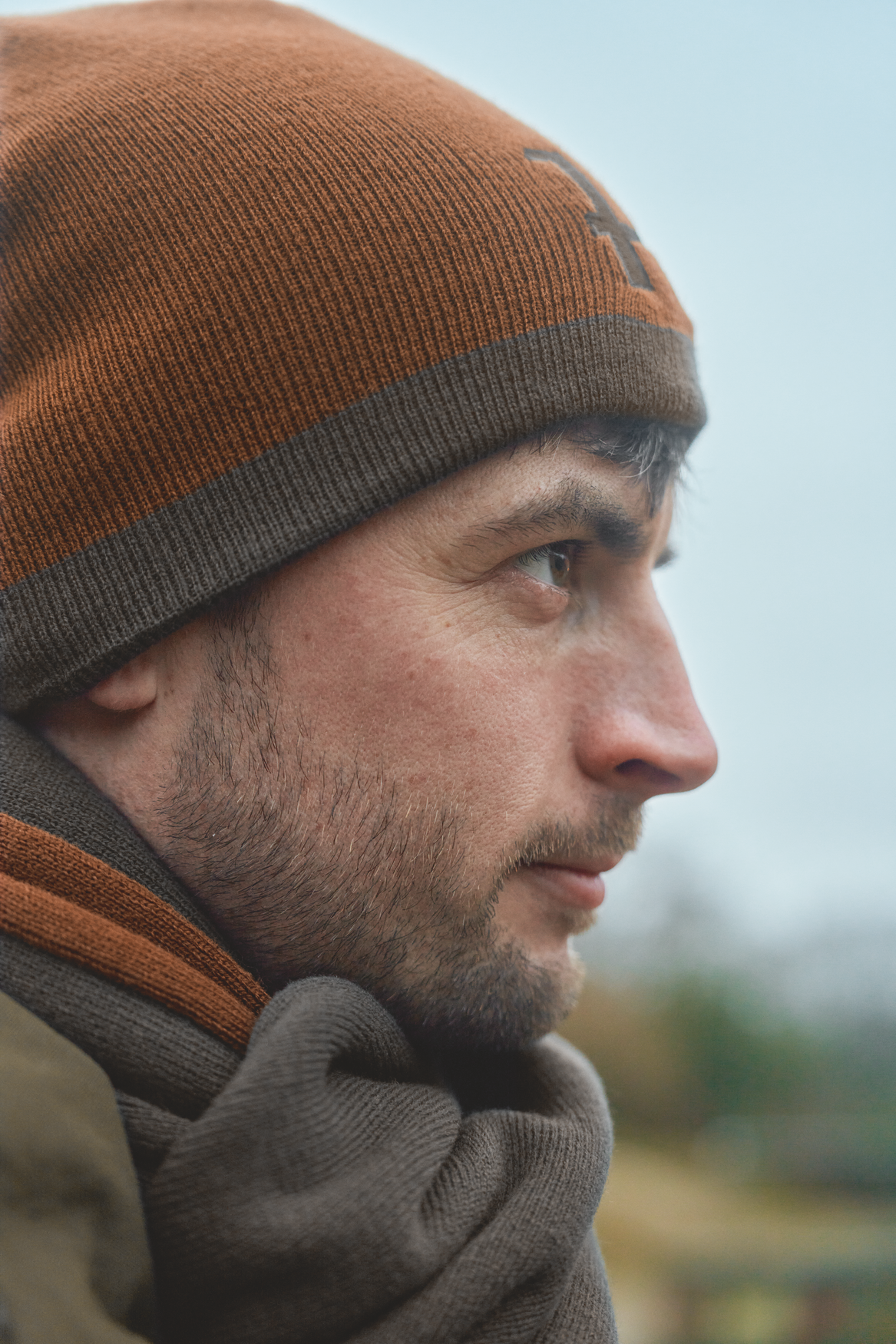 Härkila Reversible Beanie - Shadow brown/Rustique clay