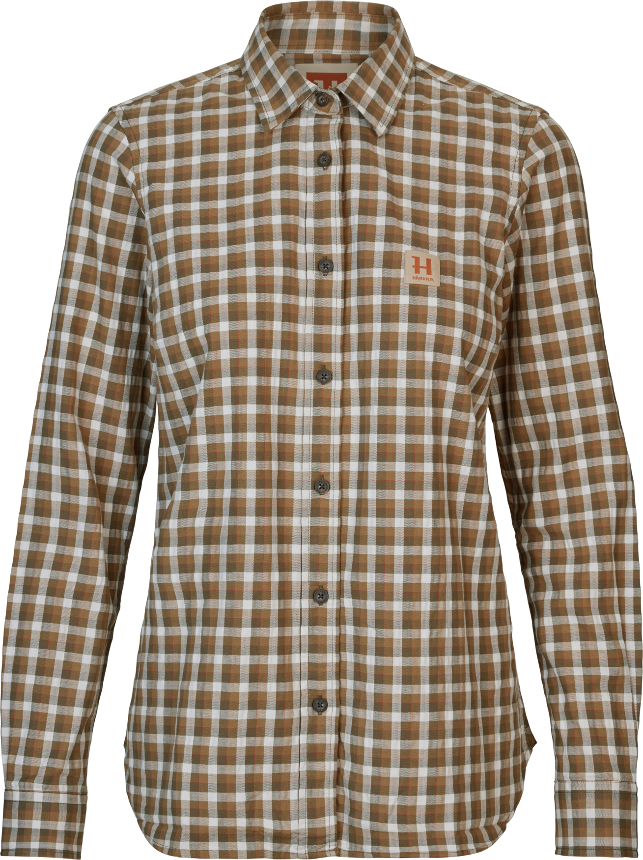Härkila Fjell L/S-skjorte til kvinder - Dark olive check