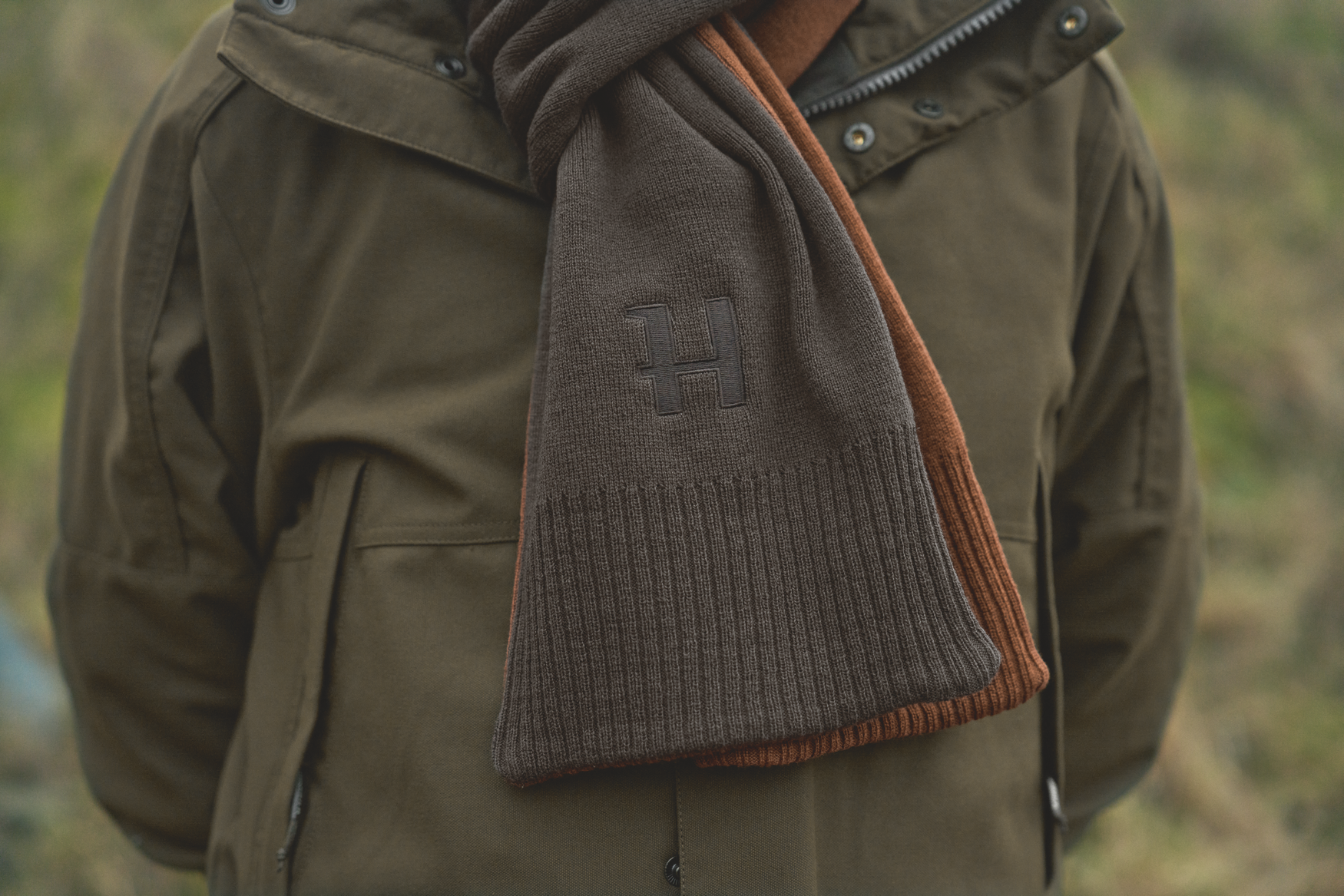 Härkila Reversible Tørklæde - Shadow brown/Rustique clay