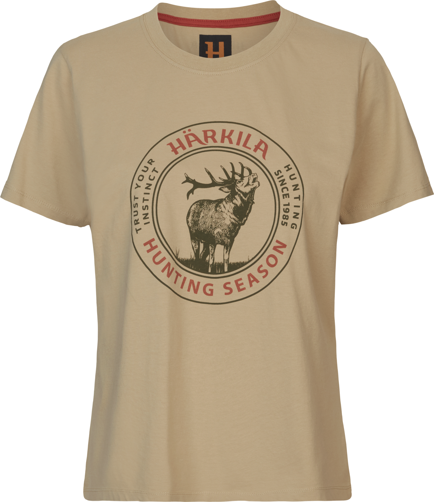 Härkila Stag Badge S/S T-shirt W - Sand
