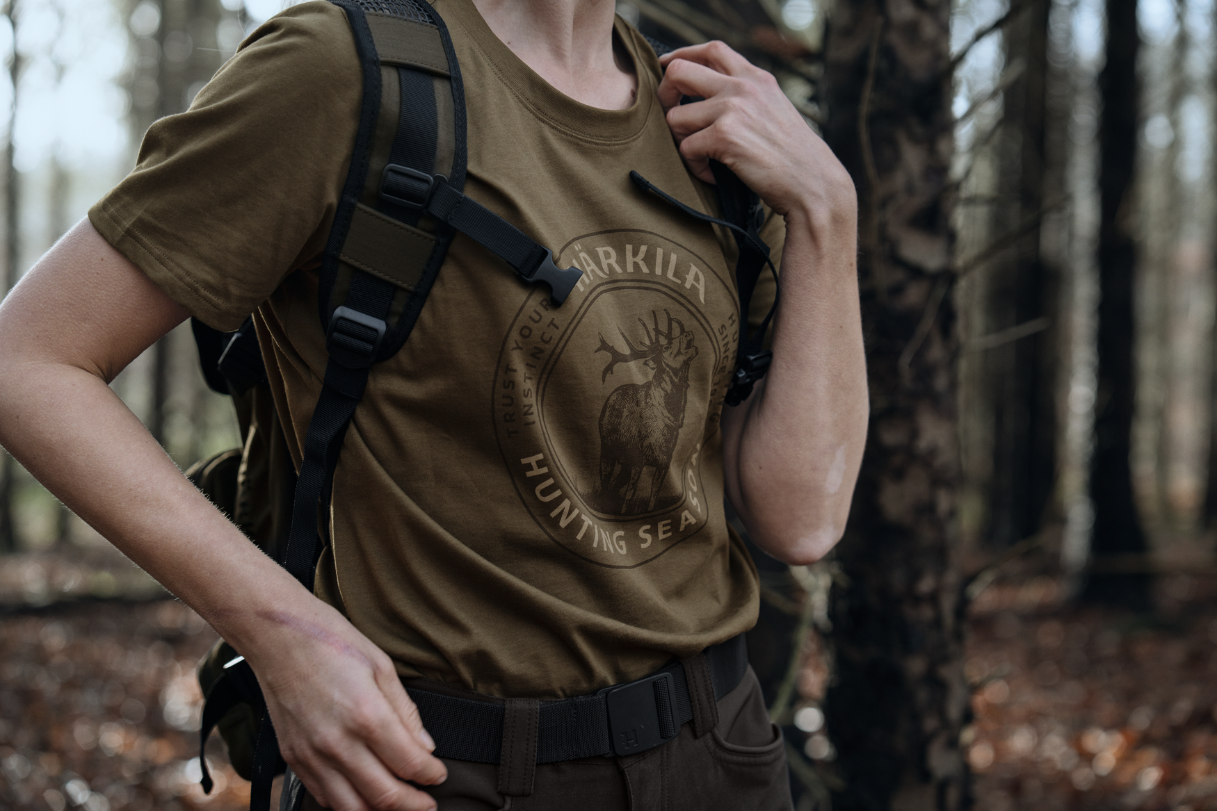 Härkila Stag Badge S/S T-shirt W - Beech