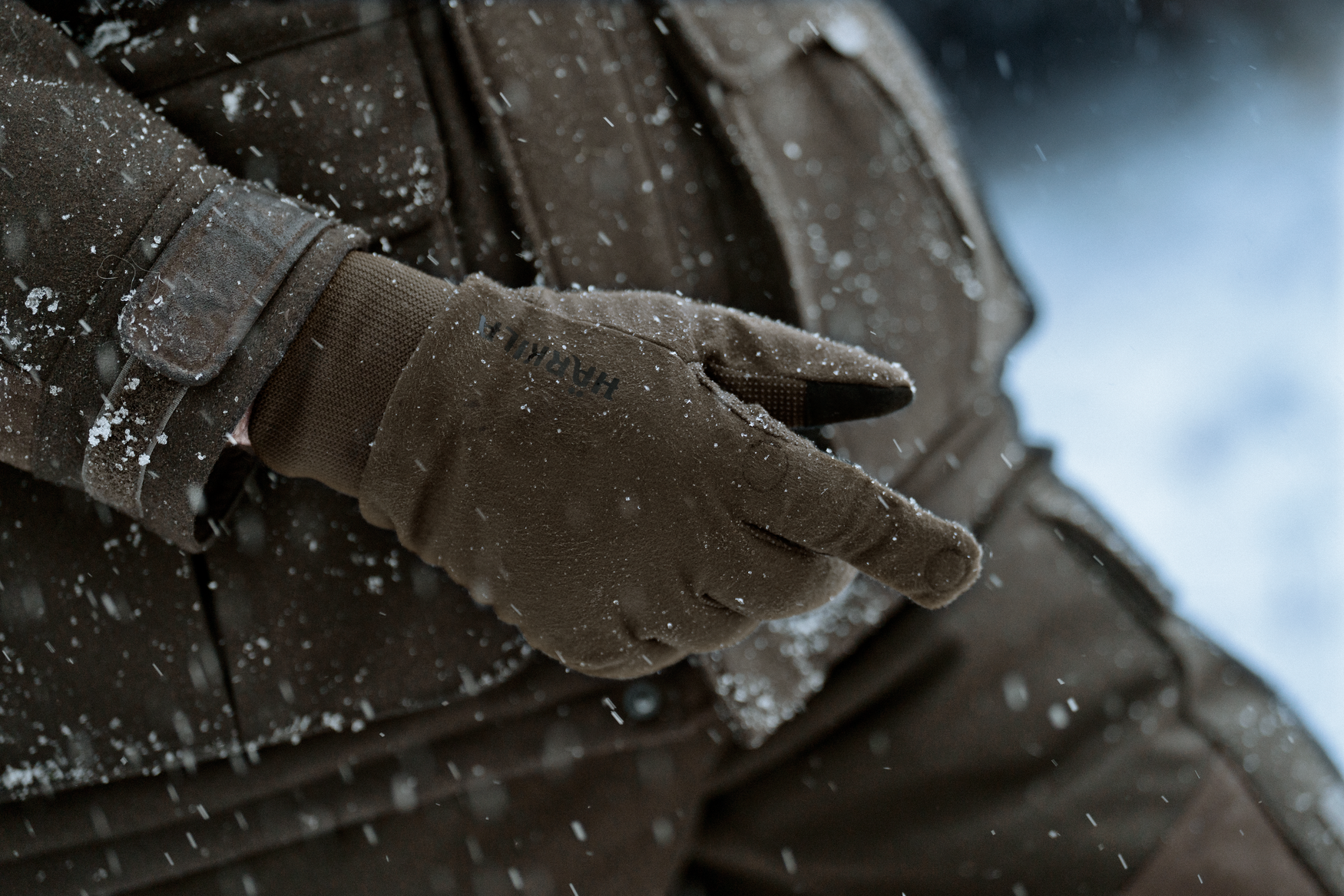 Garor HWS-handsker med foldbar finger - Hunting green