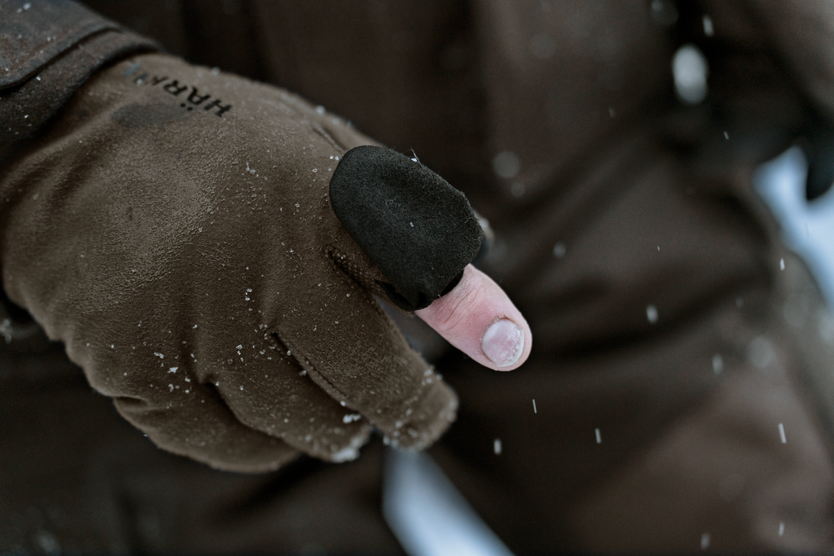 Garor HWS-handsker med foldbar finger - Hunting green