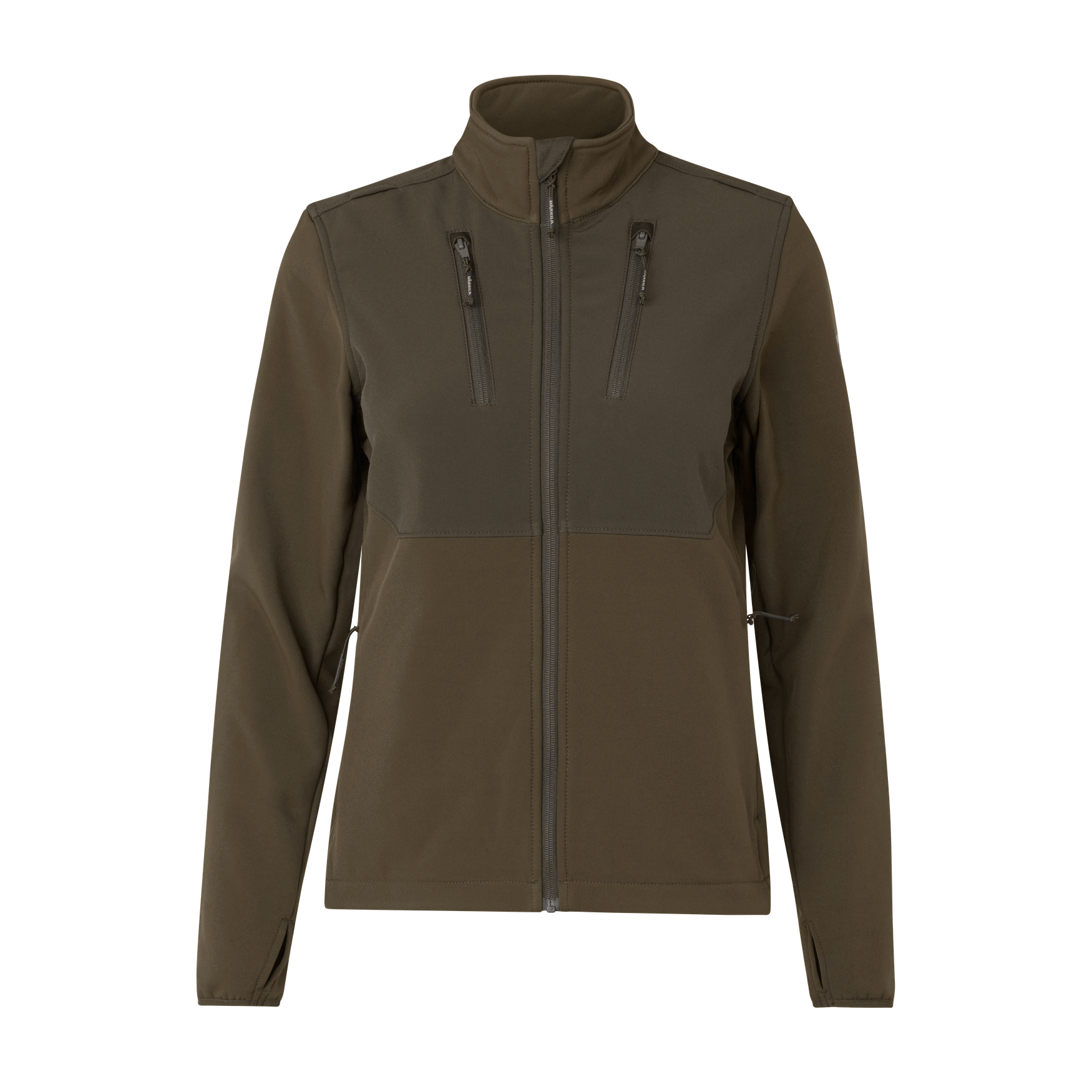 Härkila Scandinavian softshell-jakke W - Willow green/Shadow brown