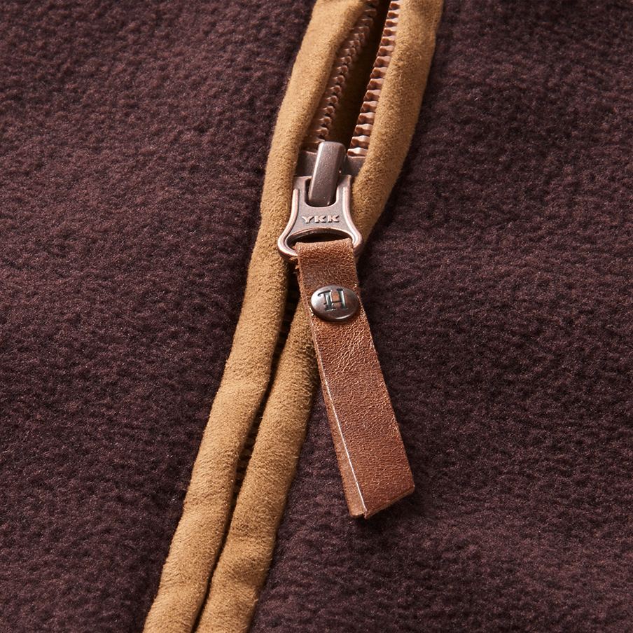 Sandhem Lady fleece vest - Dark port melange