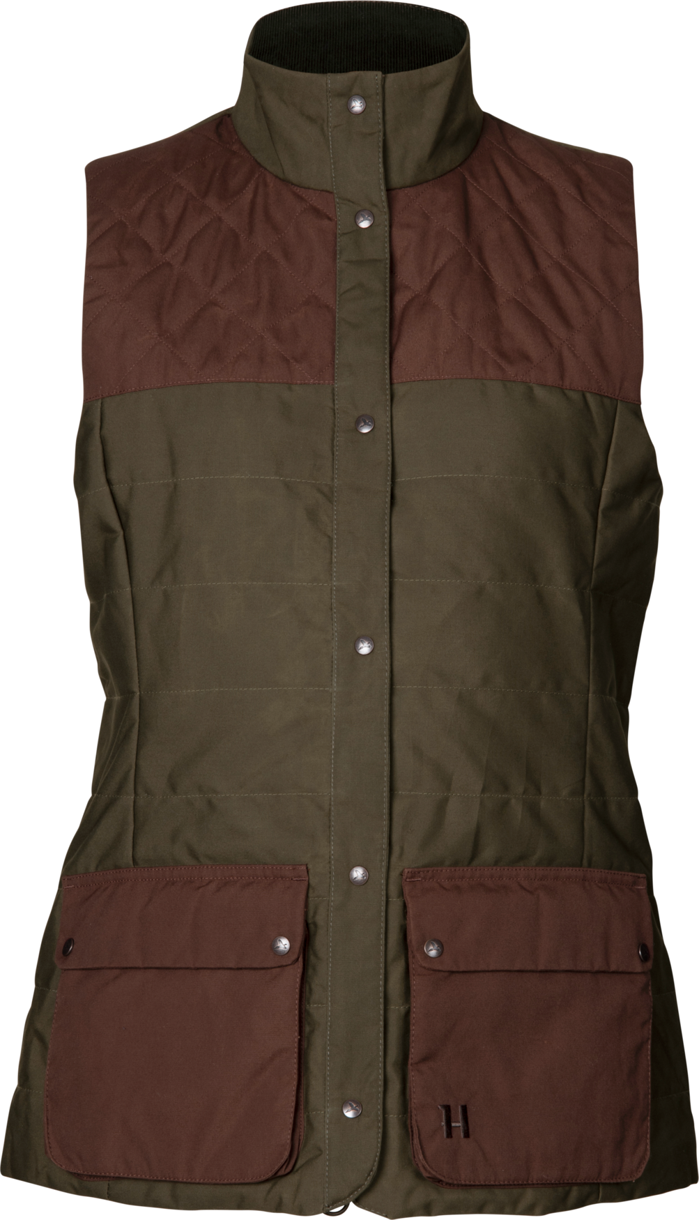 Retrieve vest Women - Dark warm olive/Burgundy