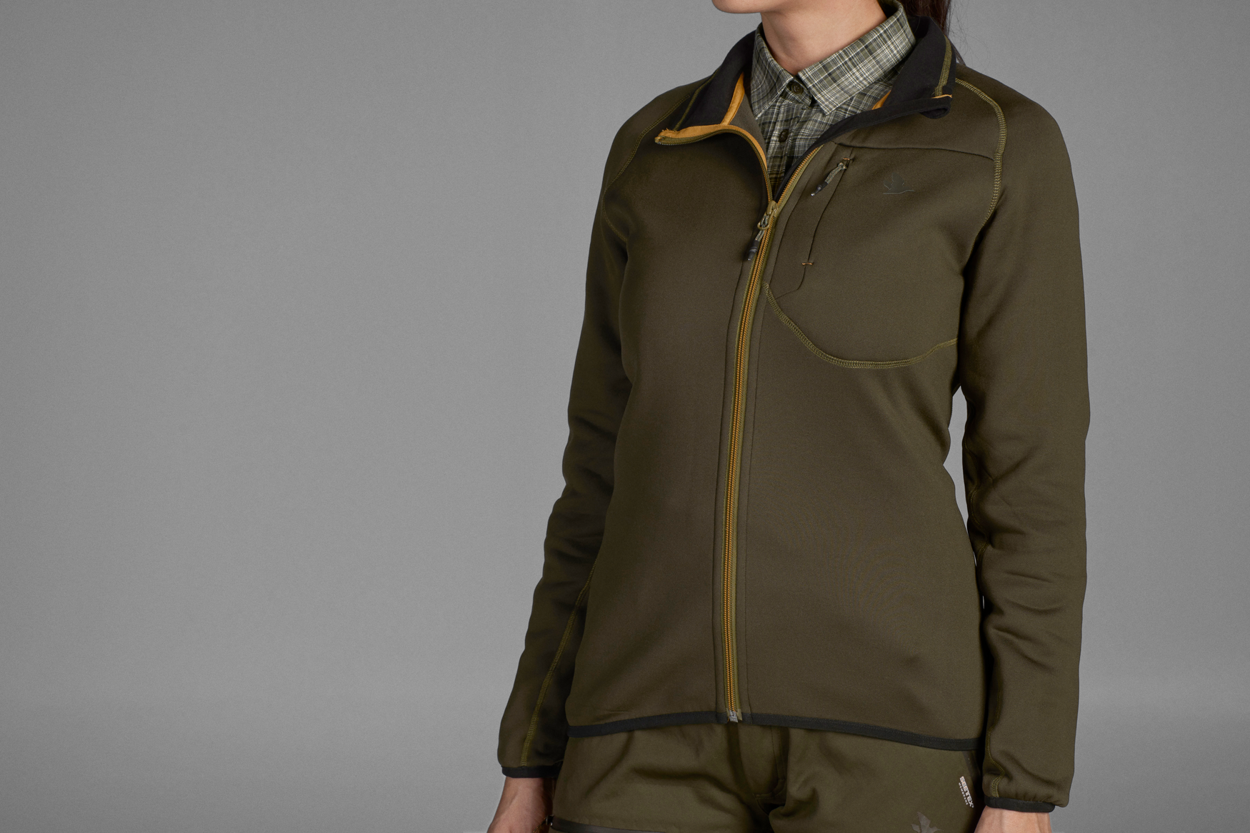 Hawker full zip fleece Women - Pine green