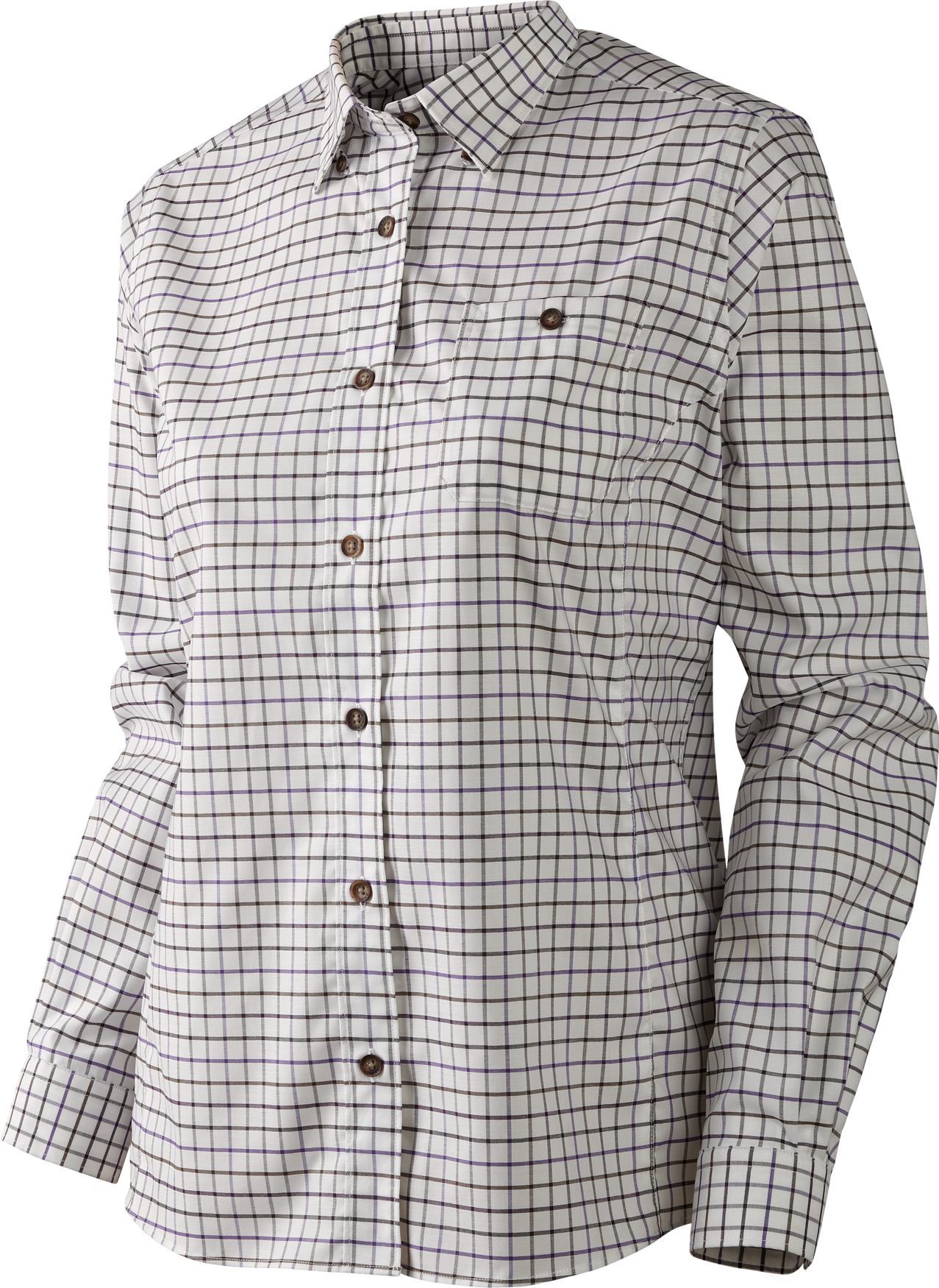 Lancaster Lady L/S skjorte - Blackberry check