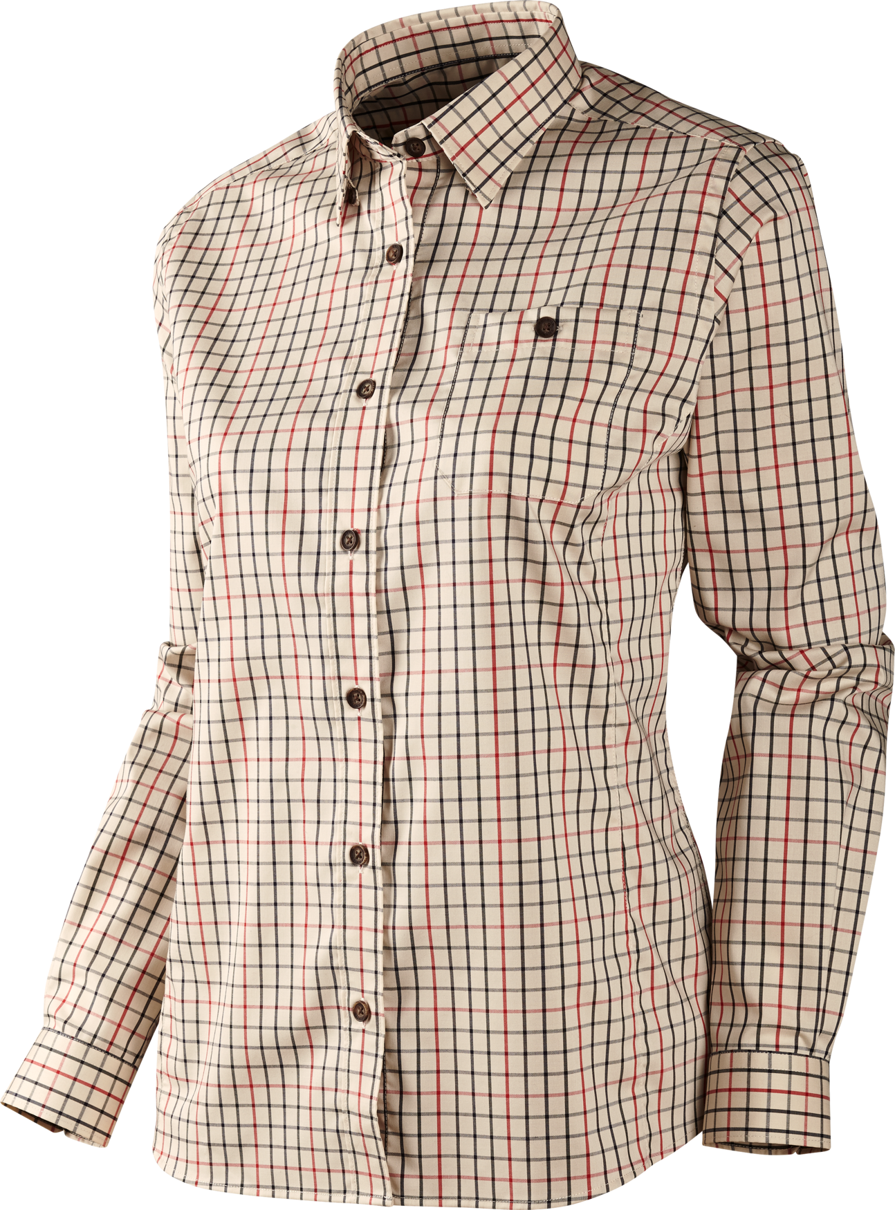 Lancaster Lady L/S skjorte - Red check