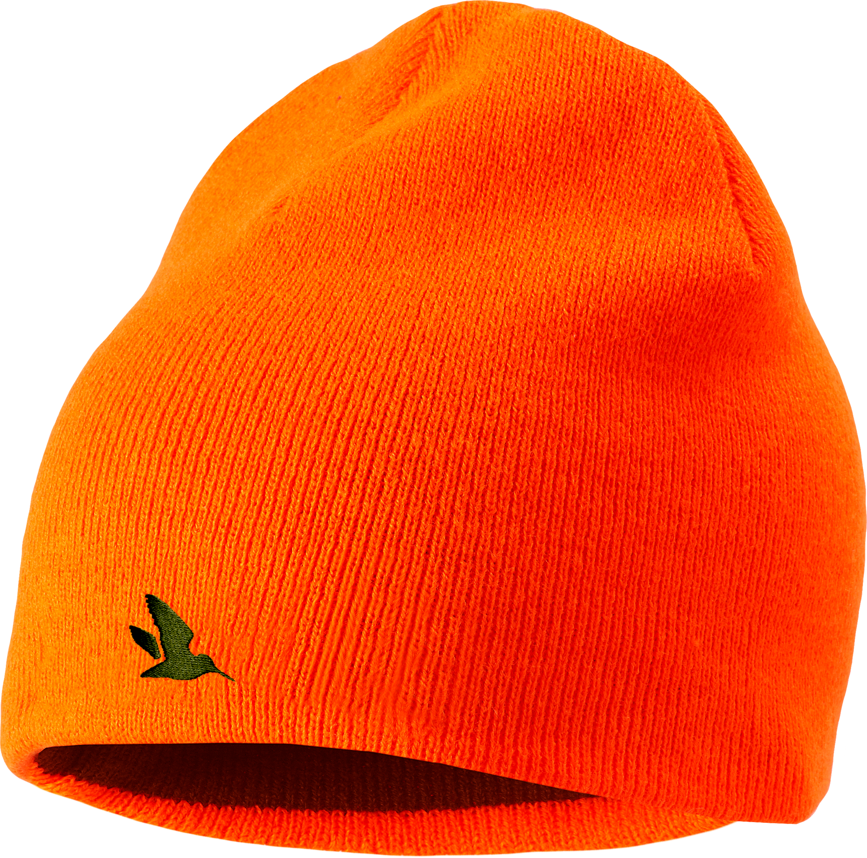Ian Reversible beanie huva - Hi-vis orange/Pine green