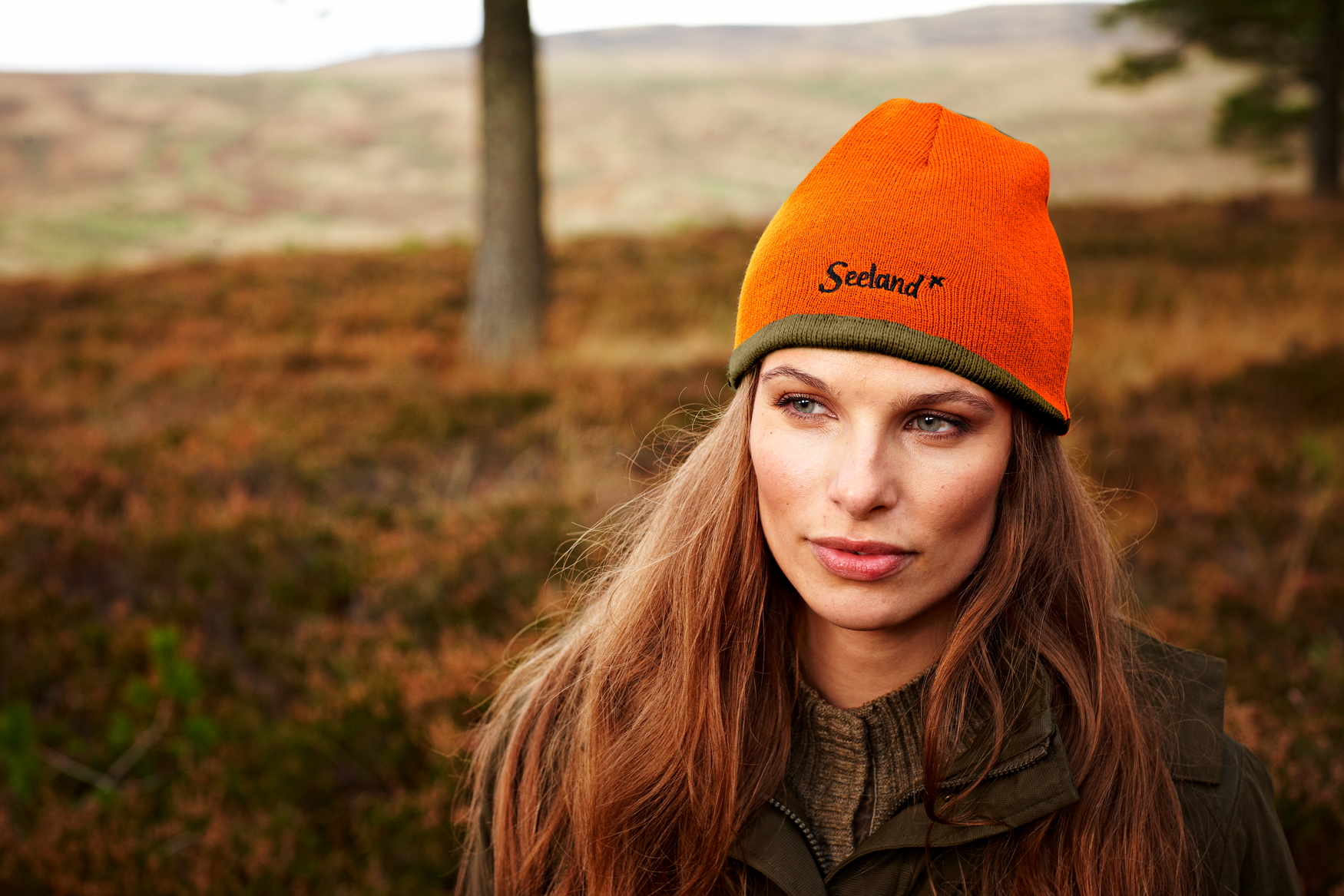 Ian Reversible hue - Hi-vis orange/Pine green