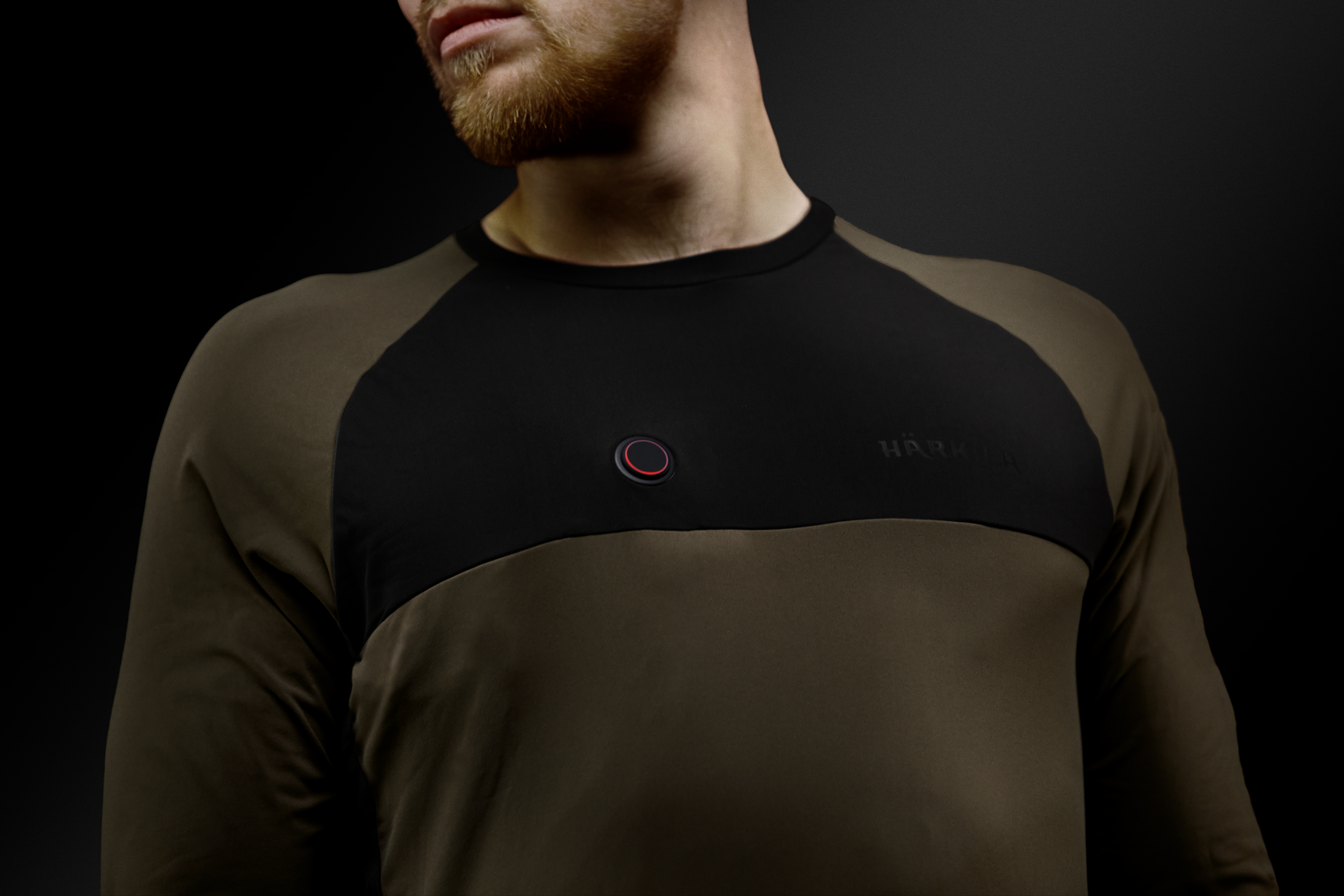 Härkila Heat USB-C L/S t-shirt - Willow green/Black