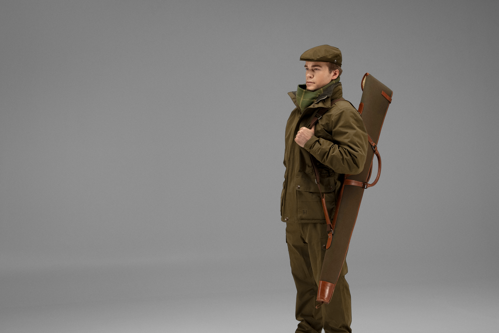 Retrieve Fourreau pour fusil en canvas/cuir - Warm olive