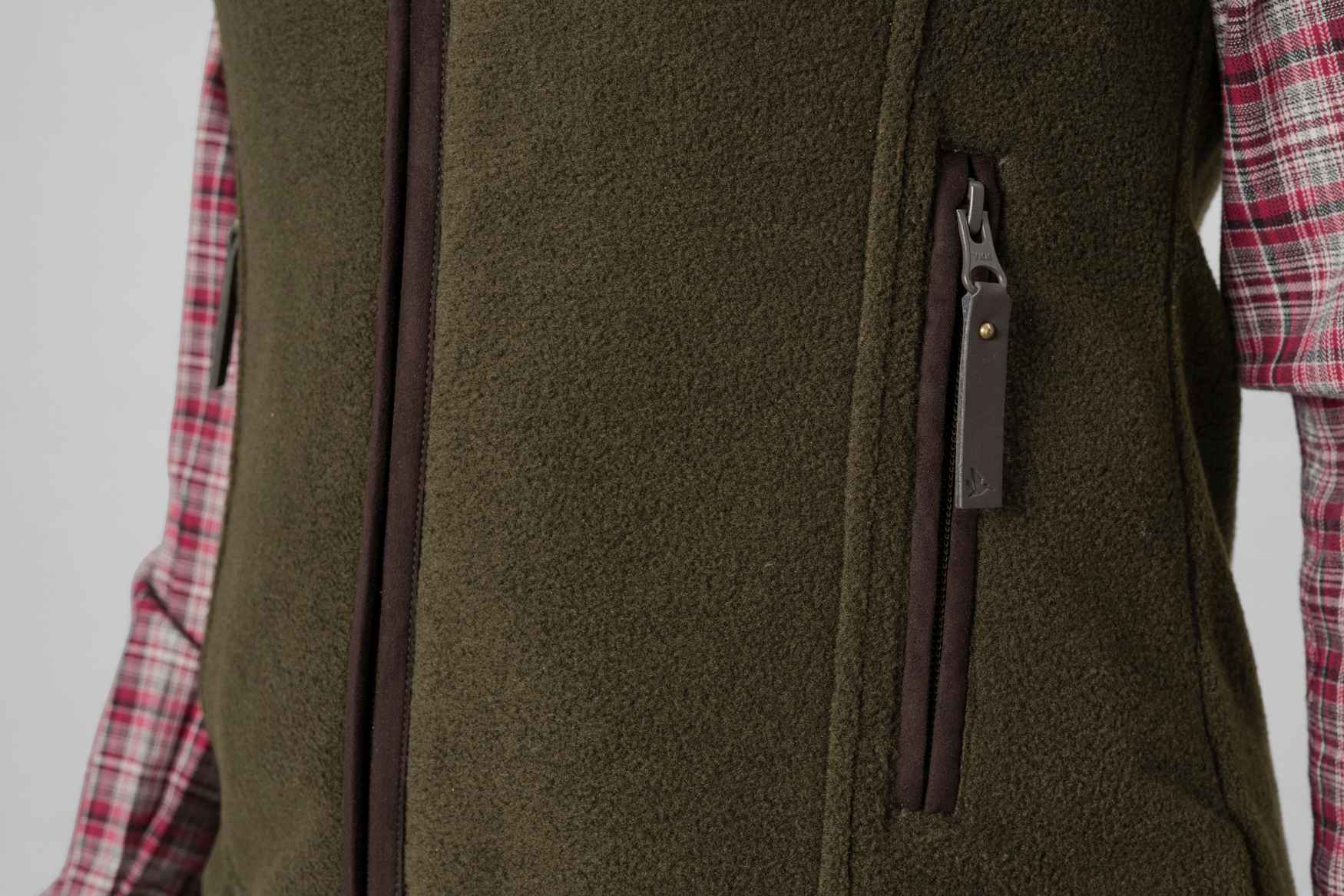 Woodcock Ivy Fleece Vest - Pine green melange