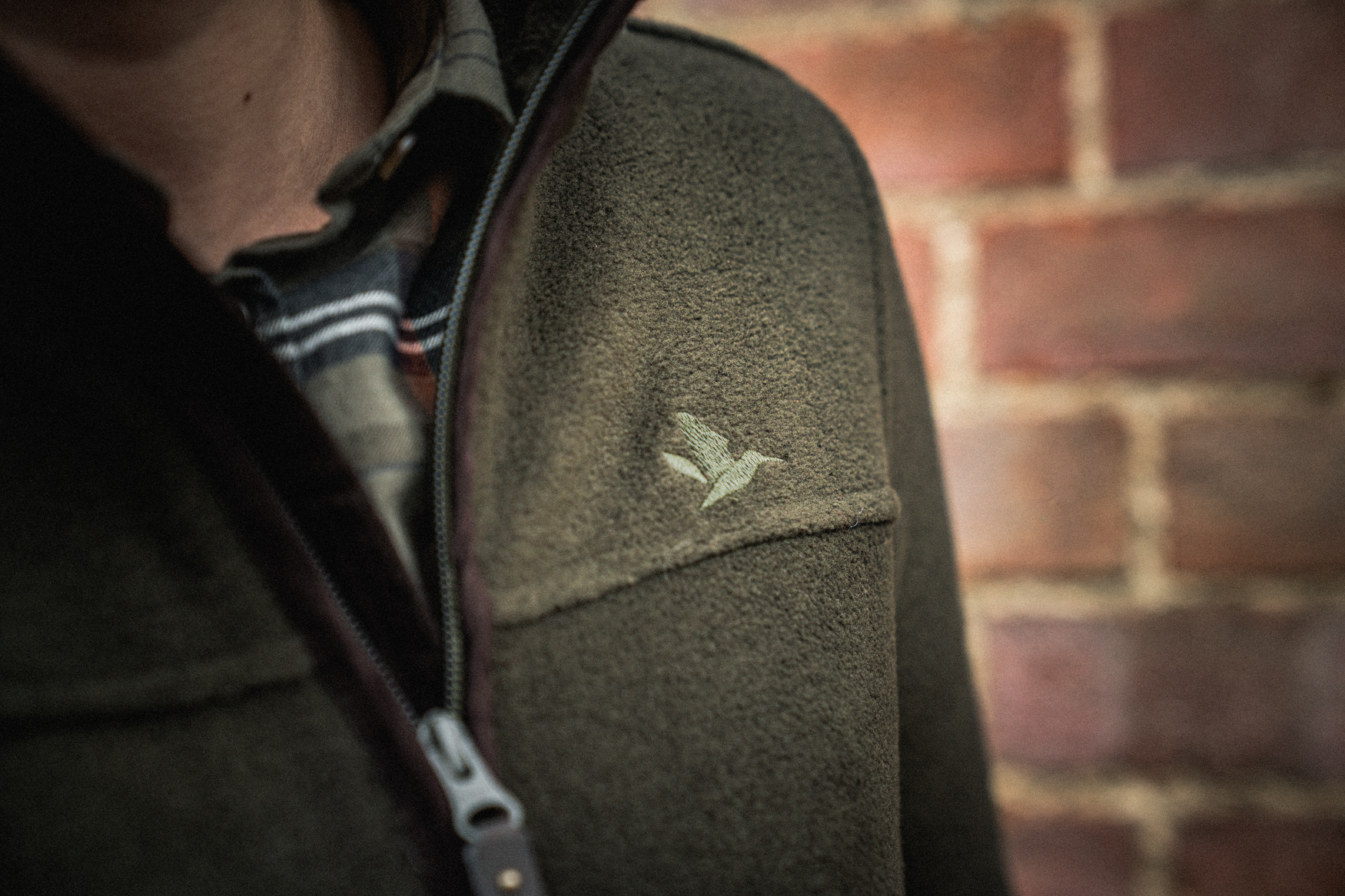 Woodcock Ivy Fleece Jakke - Pine green melange