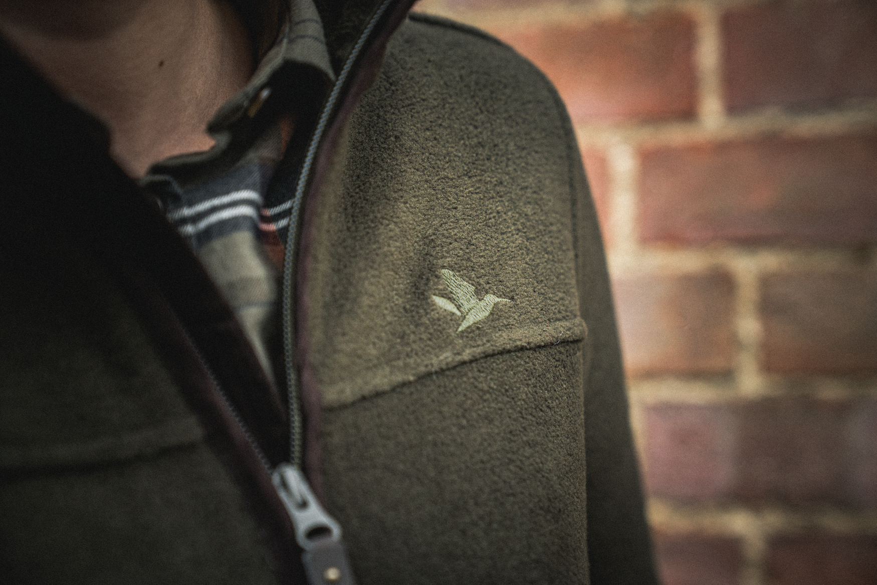 Woodcock Ivy Fleece Jakke - Pine green melange