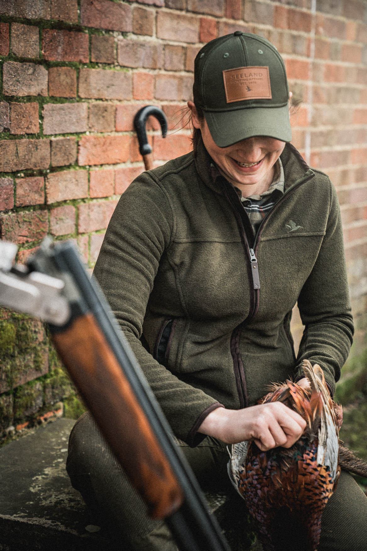 Woodcock Ivy Fleece Jakke - Pine green melange