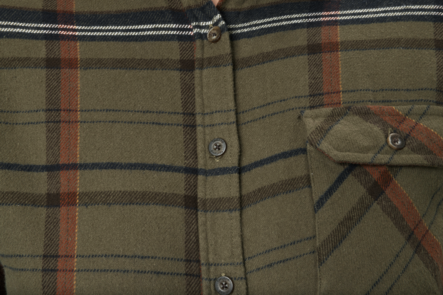 Skye Flannel skjorte - Grape Leaf/Terracotta Check