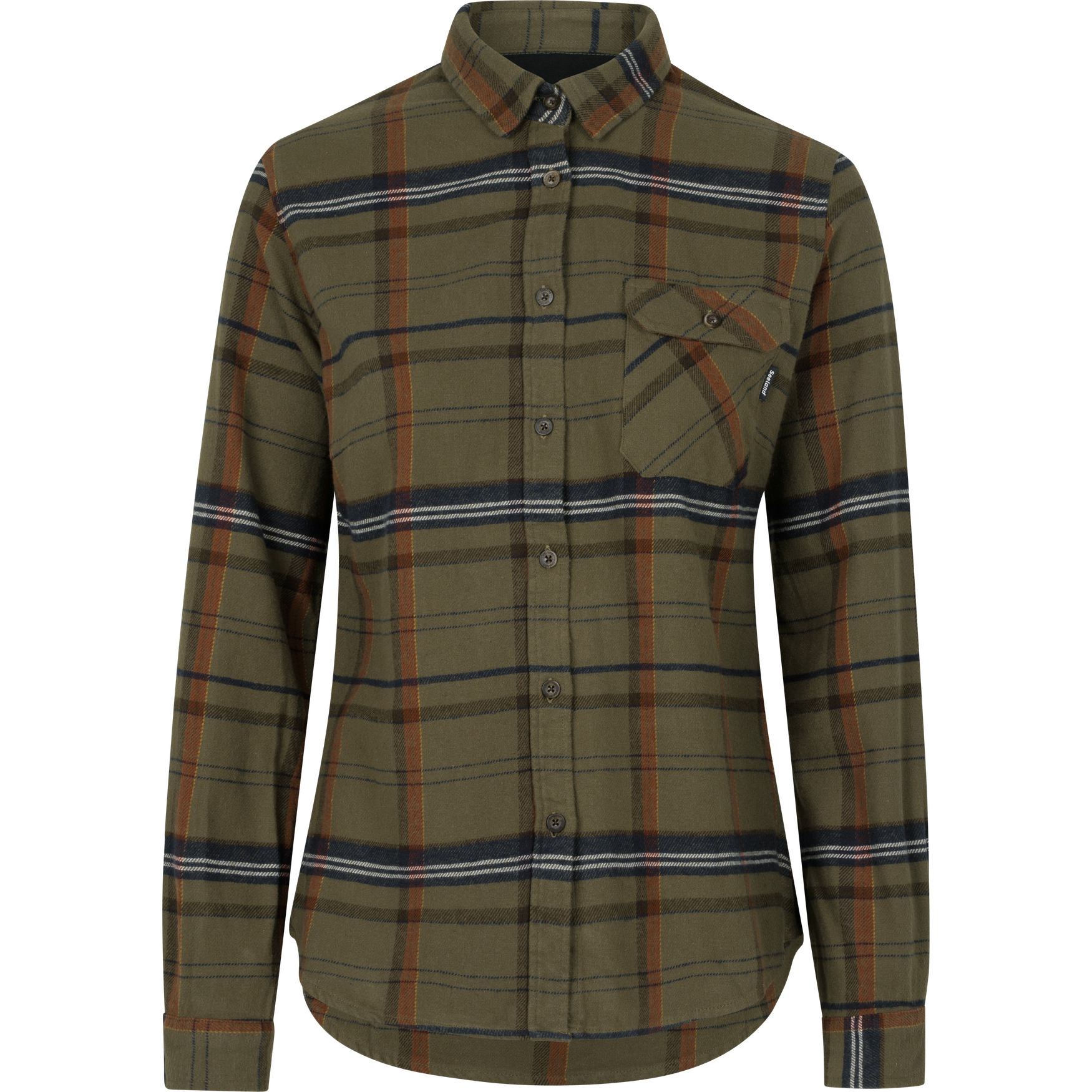 Skye flannelskjorta - Grape Leaf/Terracotta Check