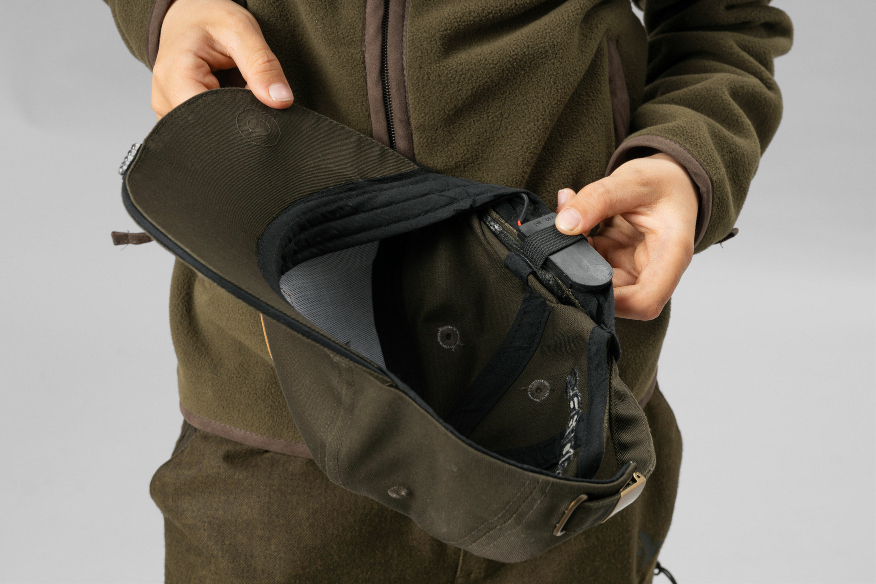 Skarn LED Junior Cap - Pine green