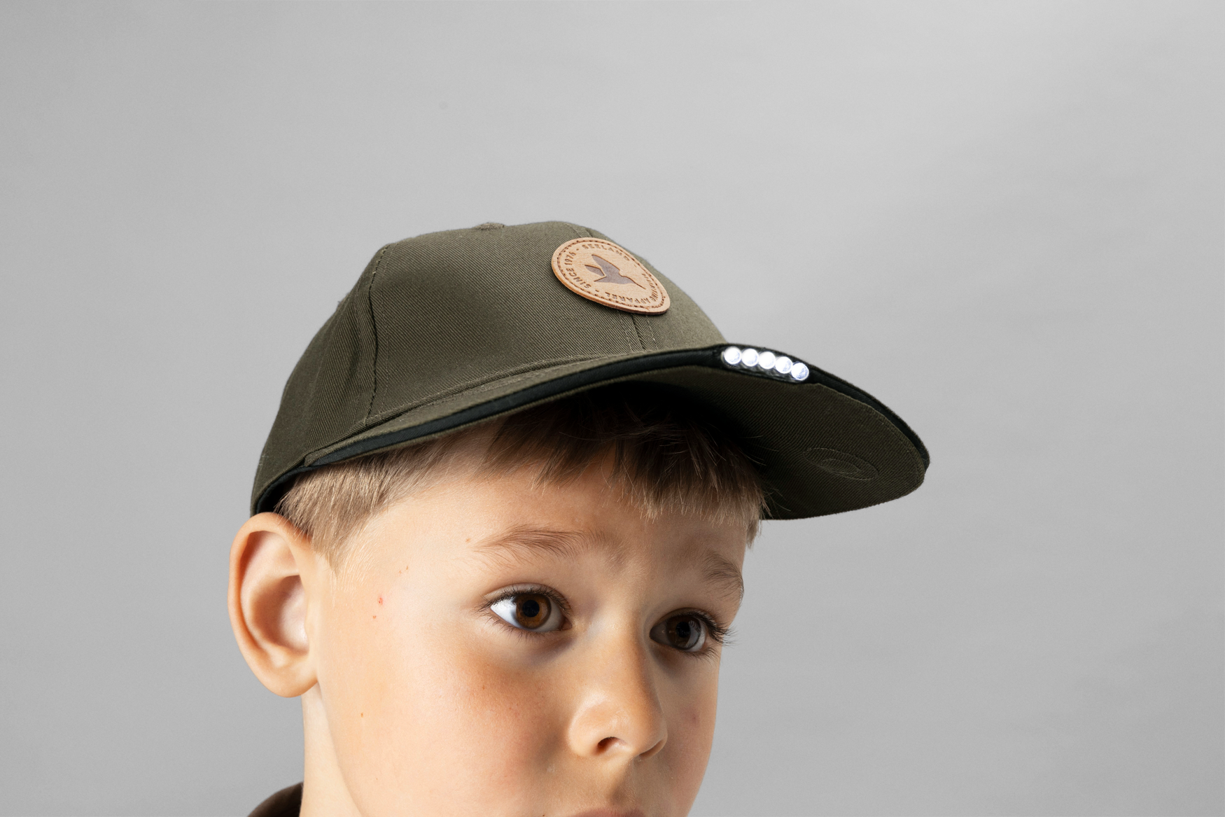 Skarn LED Junior Cap - Pine green