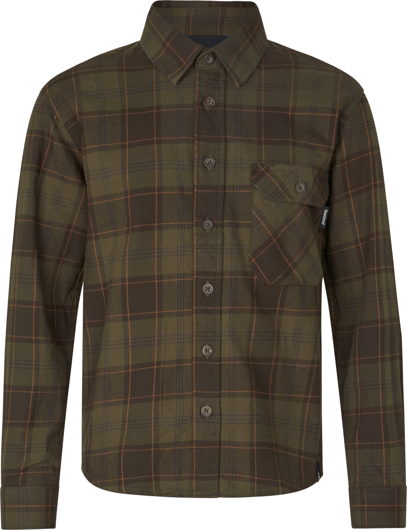 Glen Junior Flannel Skjorte - Pine Green/Dark Navy Check