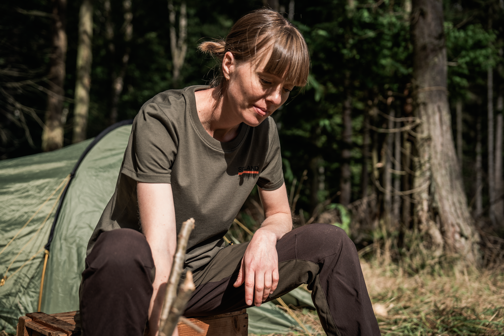 Leala T-shirt - Grape leaf