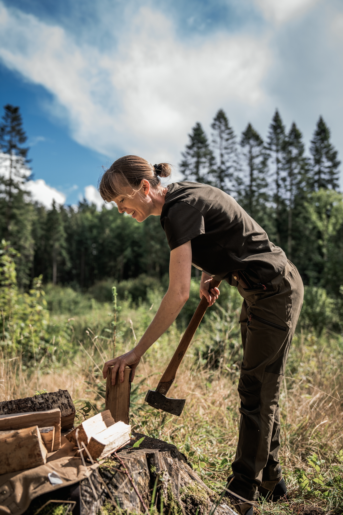 Sadie T-shirt - Pine green