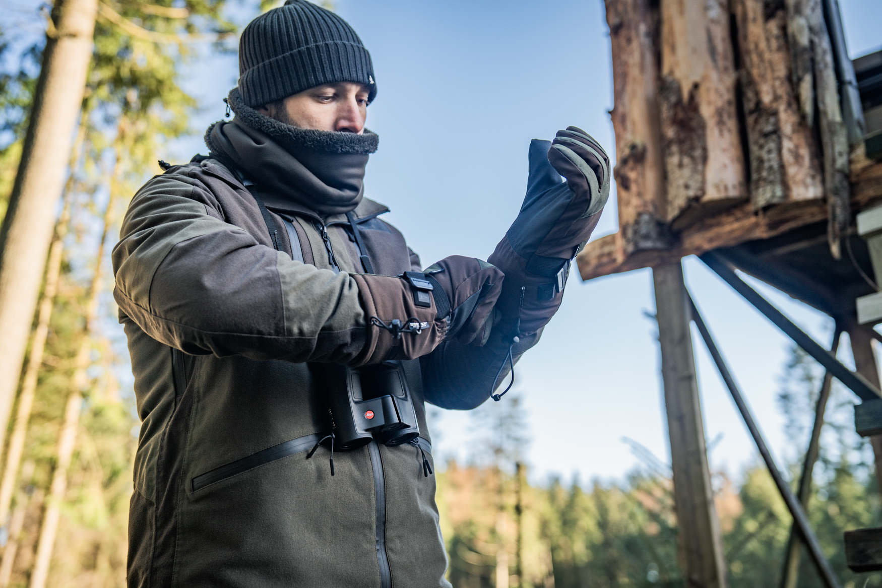 Celsius Heat Gloves - Pine green