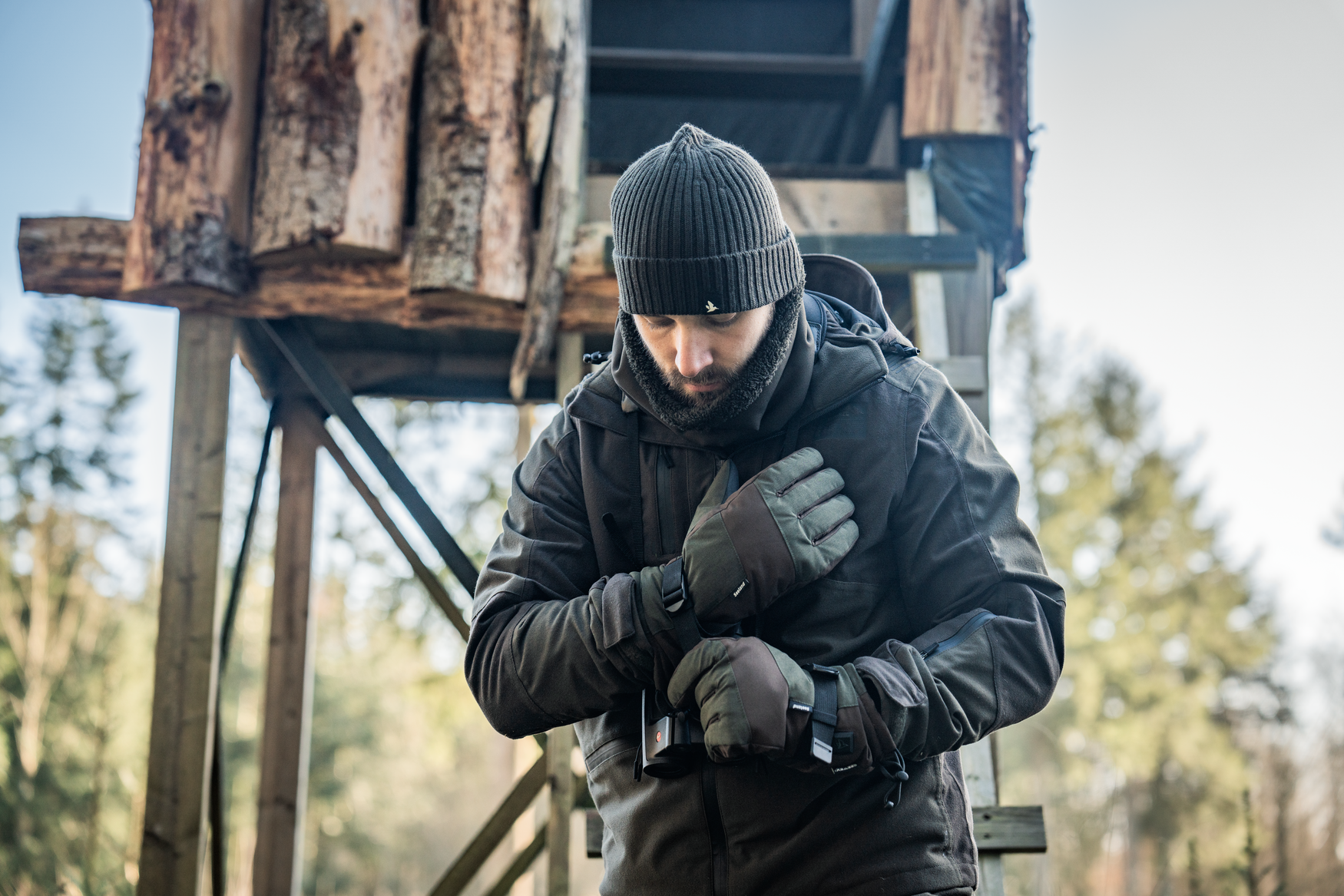 Celsius Heat Gloves - Pine green
