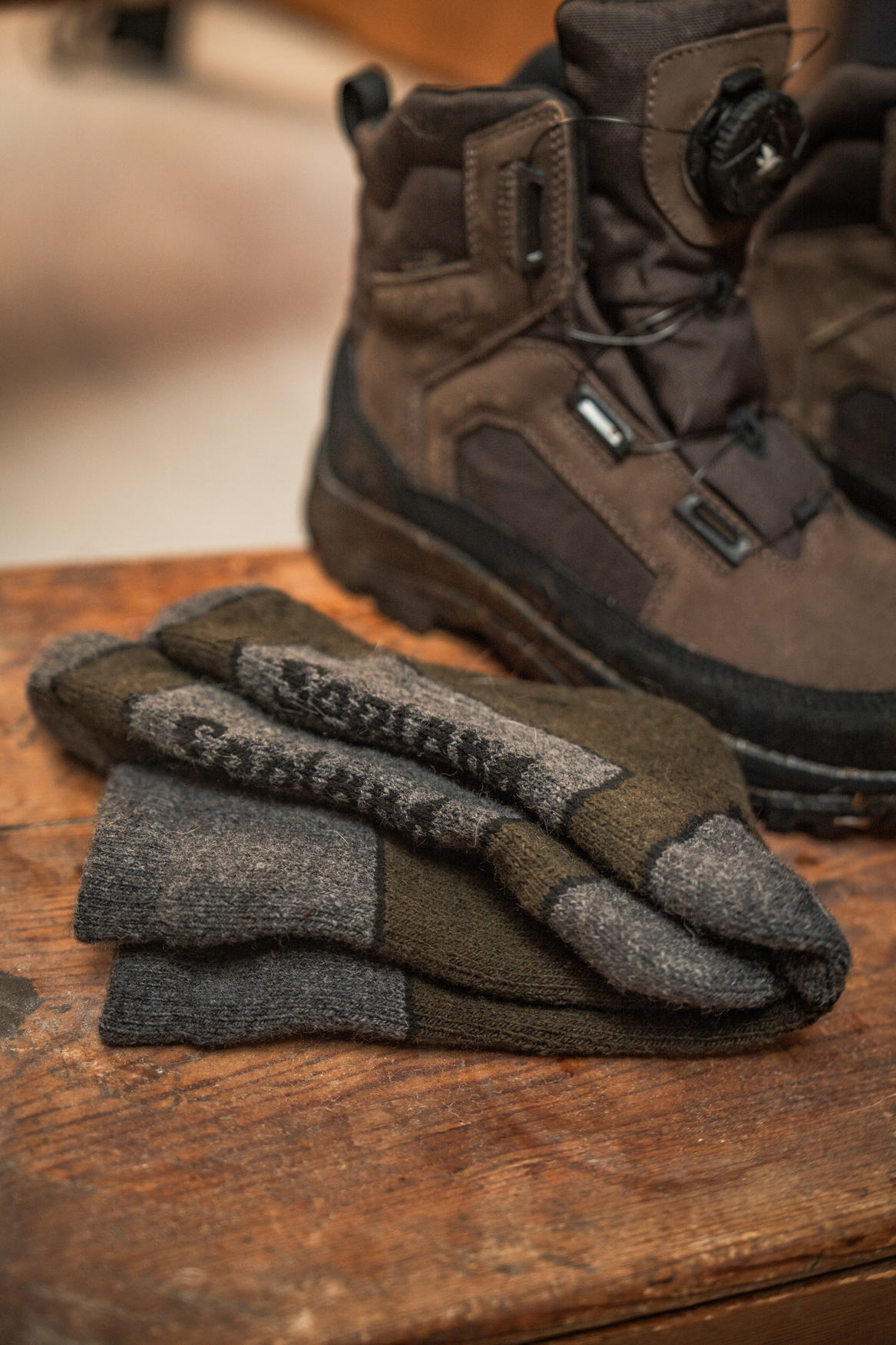 Field Thermo Sock - 2Pack - Pine Green Melange/Grey Melange